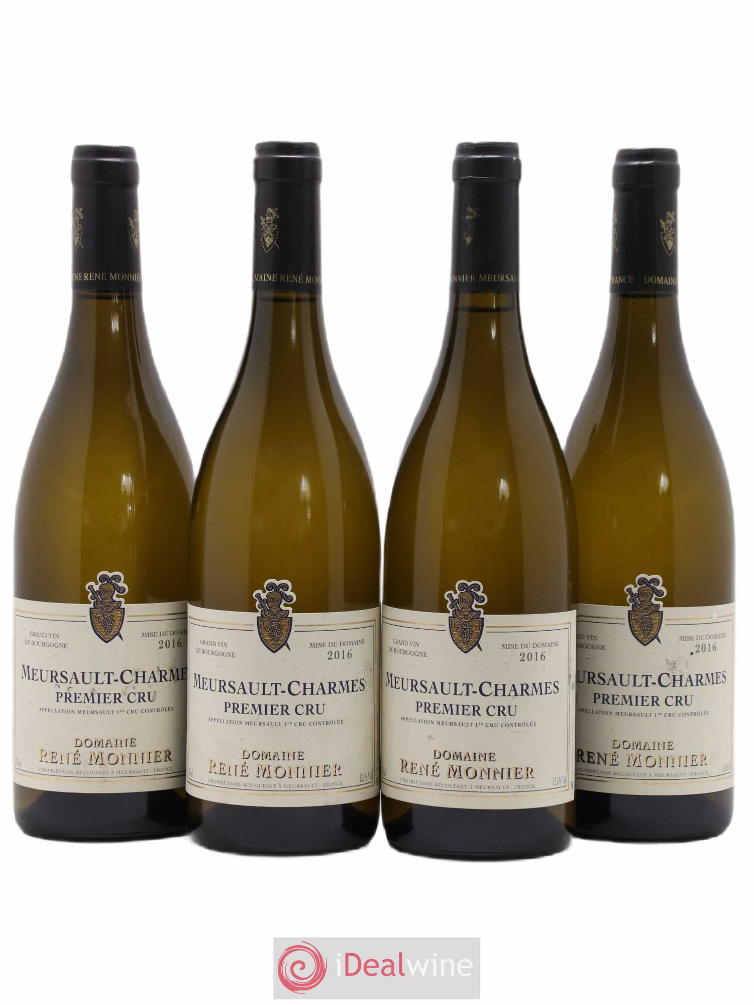 Meursault 1er Cru Charmes René Monnier 2016 - Lot de 4 bouteilles - 0