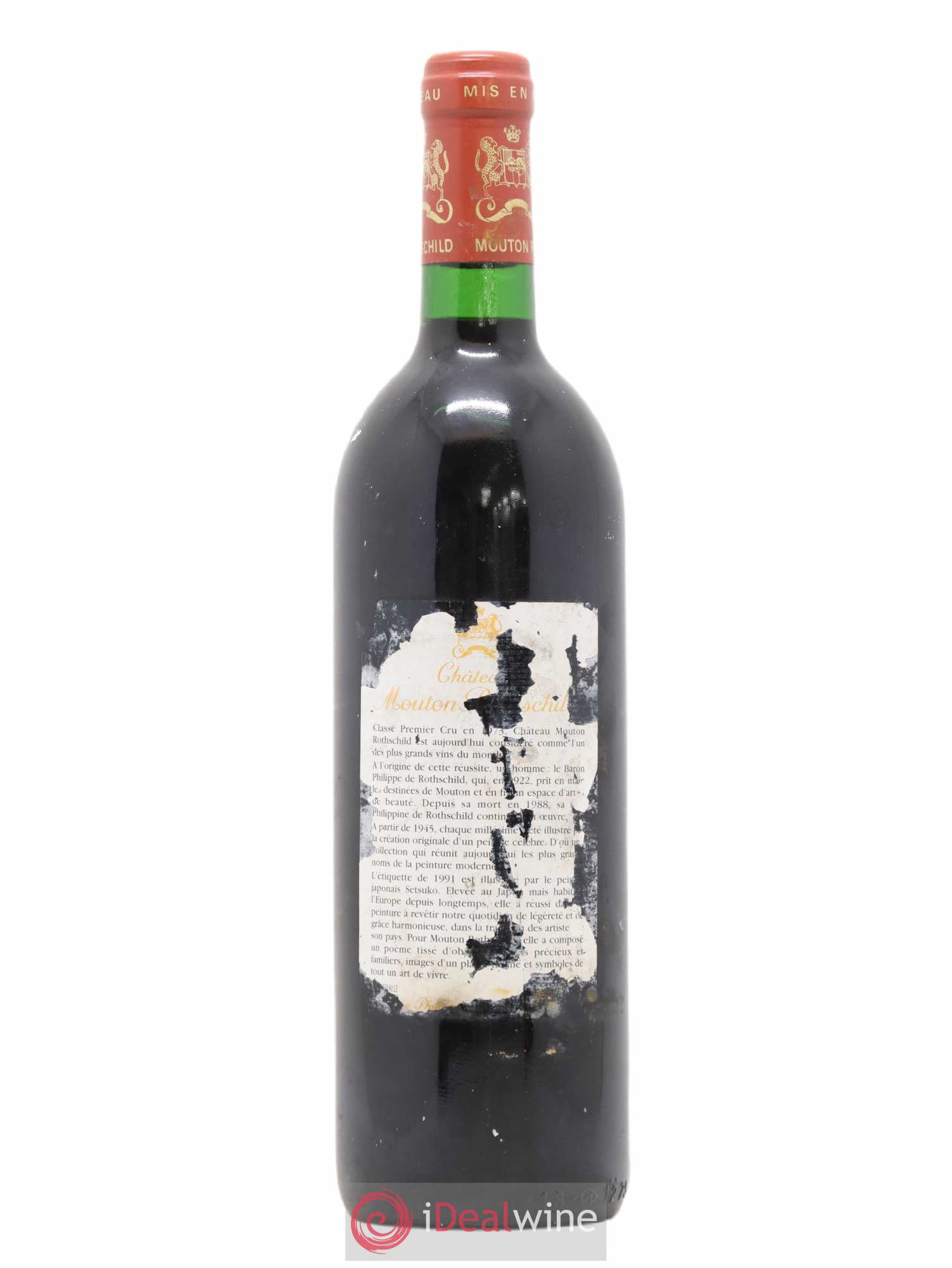 Château Mouton Rothschild 1er Grand Cru Classé 1991 - Lot de 1 bouteille - 1