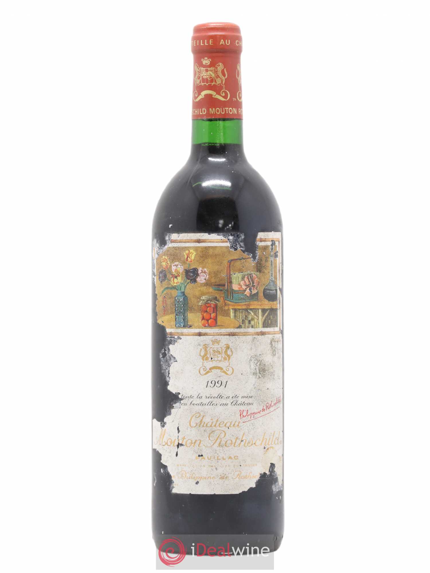 Château Mouton Rothschild 1er Grand Cru Classé 1991 - Lot de 1 bouteille - 0