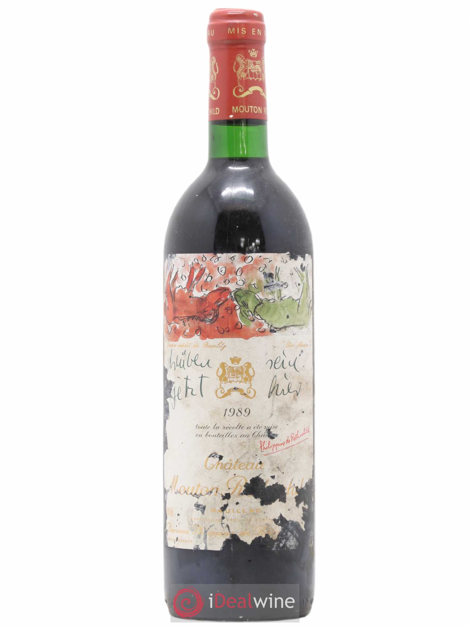 Château Mouton Rothschild 1er Grand Cru Classé 1989 - Lot de 1 bouteille - 0