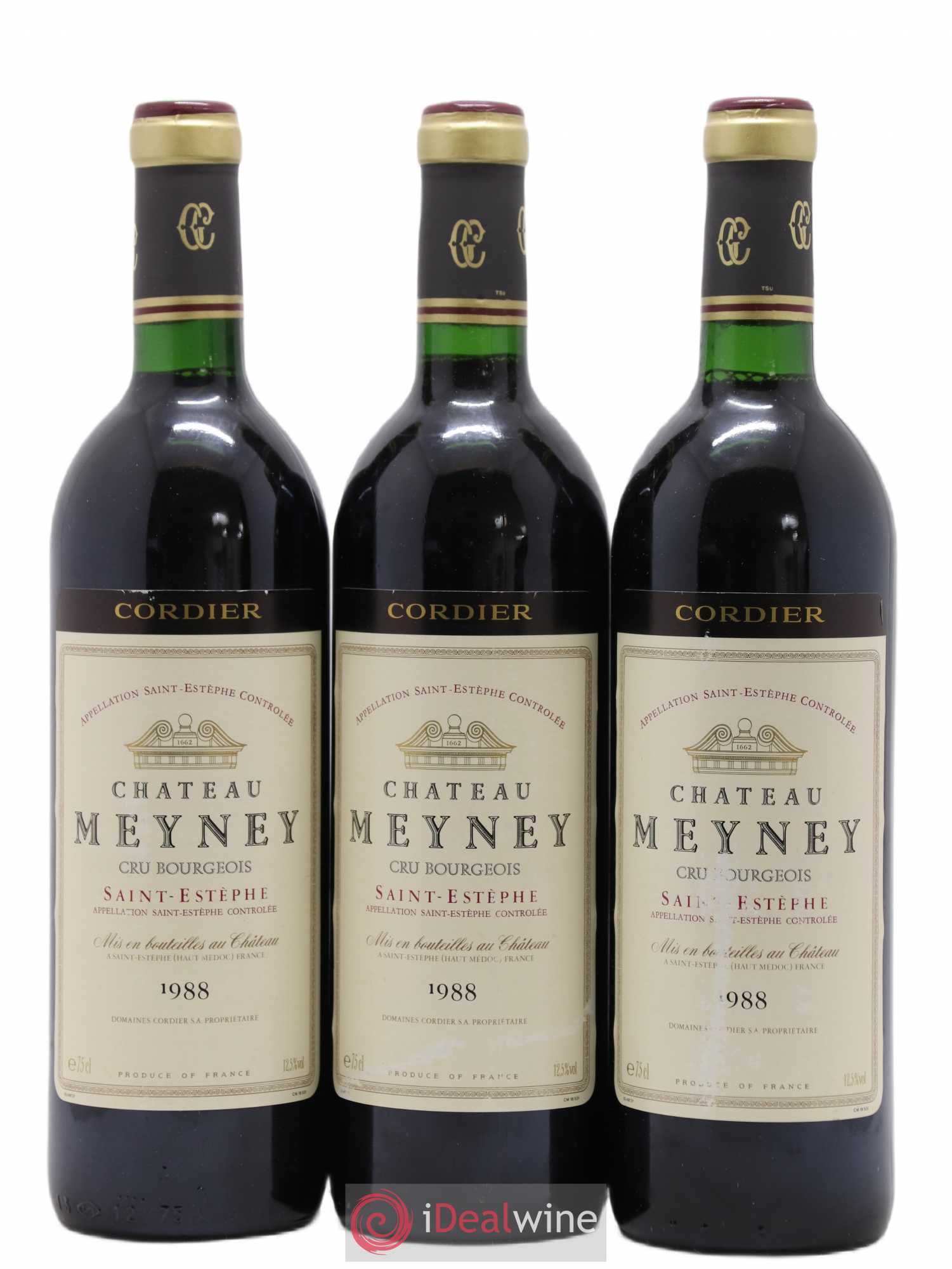 Château Meyney 1988 - Lot de 3 bouteilles - 0