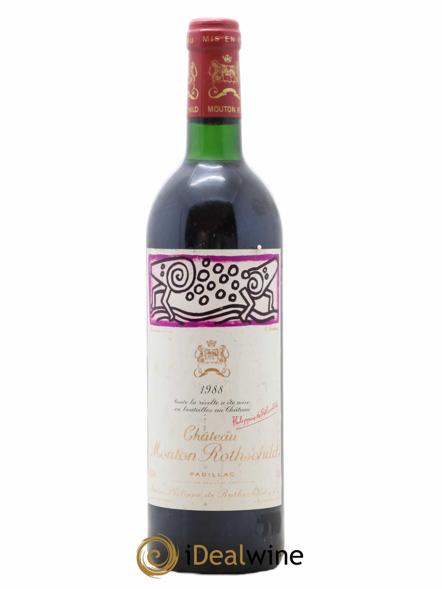 Château Mouton Rothschild 1er Grand Cru Classé 1988 - Lot de 1 bouteille - 0