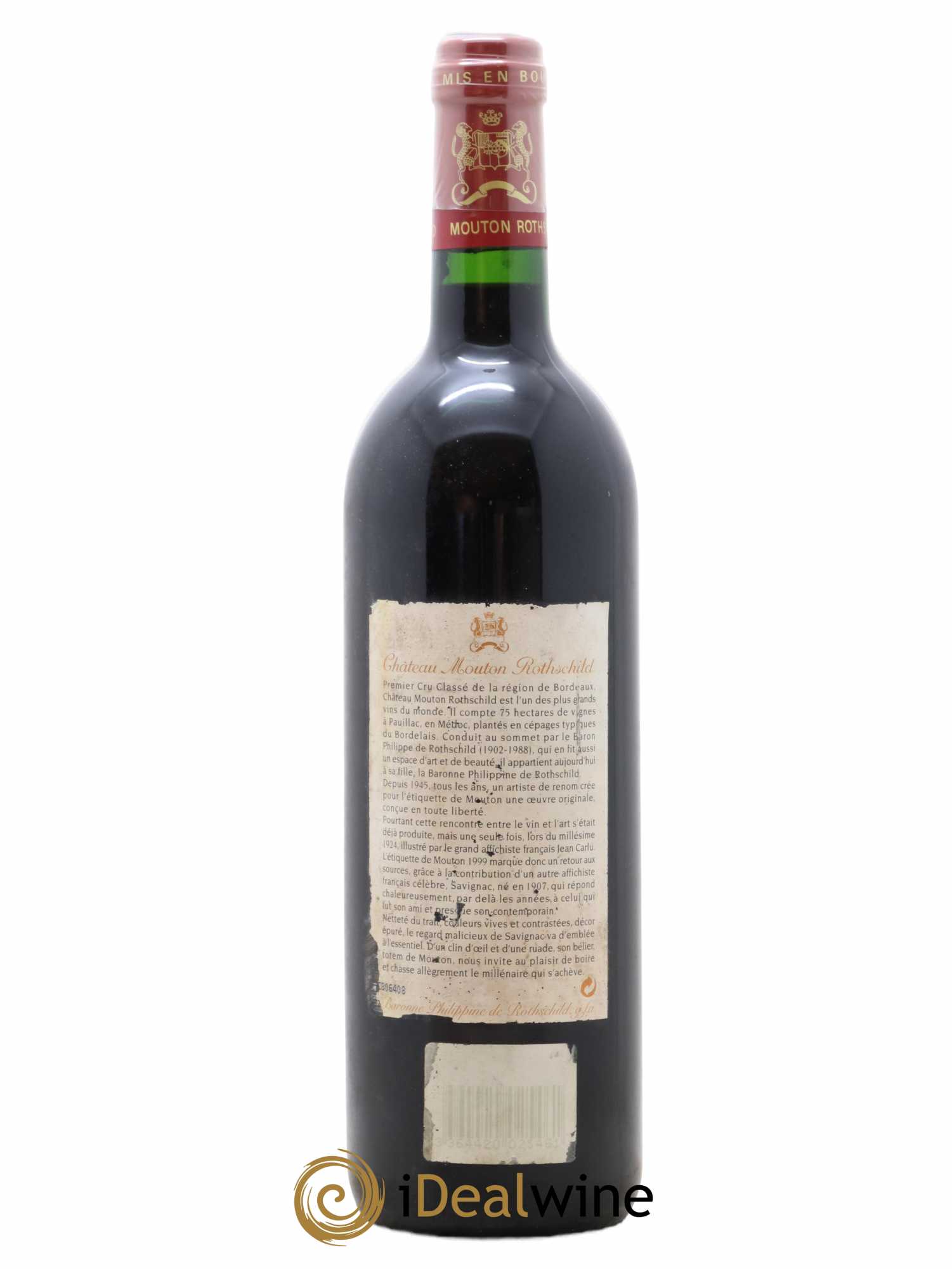 Château Mouton Rothschild 1er Grand Cru Classé 1999 - Lot de 1 bouteille - 1