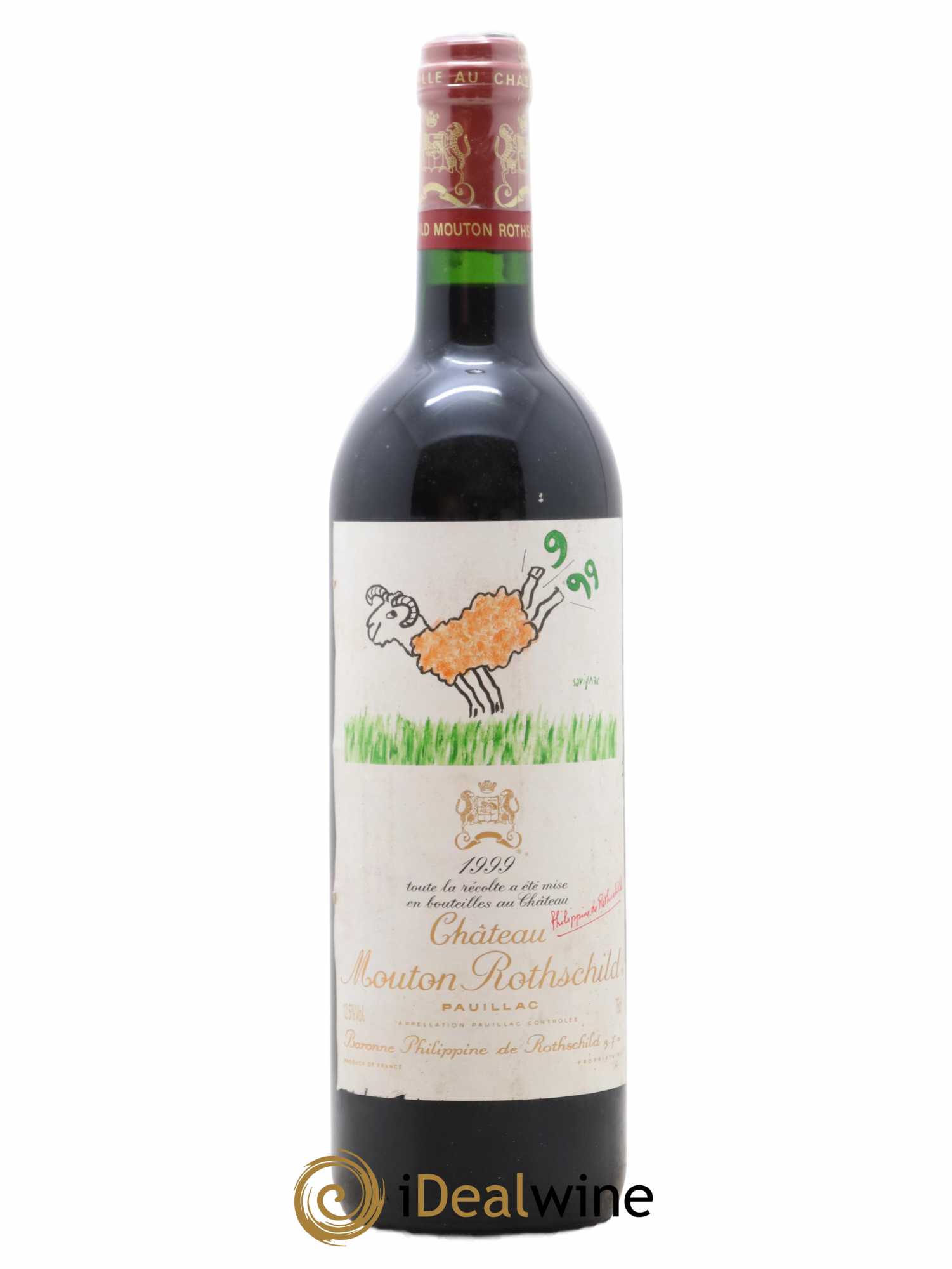 Château Mouton Rothschild 1er Grand Cru Classé 1999 - Lot de 1 bouteille - 0