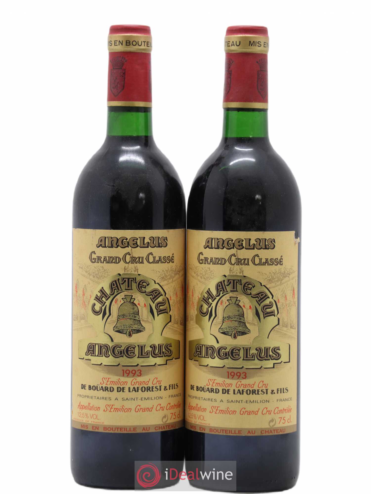 Château Angélus 1er Grand Cru Classé A 1993 - Lot de 2 bouteilles - 0