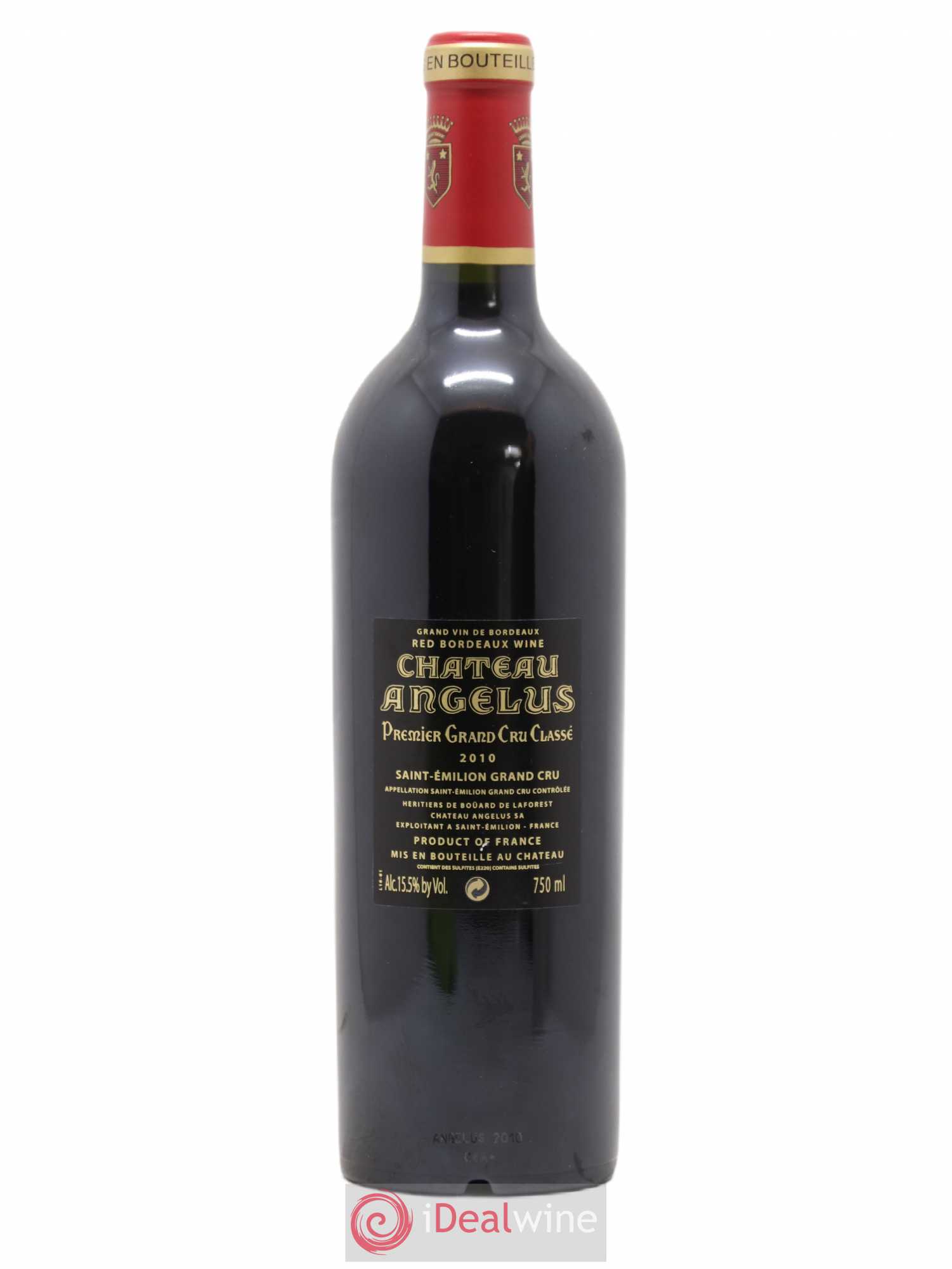 Château Angélus 1er Grand Cru Classé A 2010 - Lot de 1 bouteille - 1