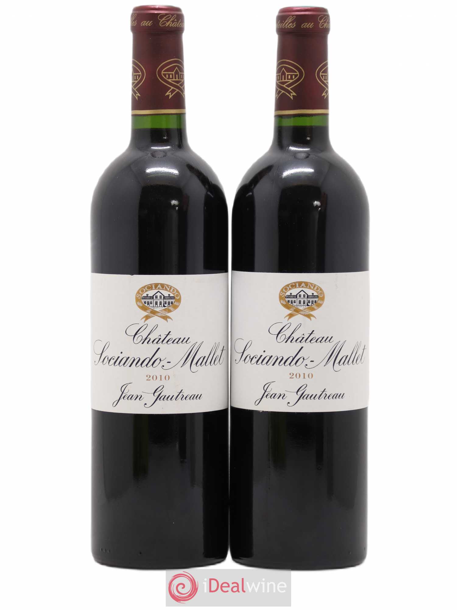 Château Sociando Mallet 2010 - Lot de 2 bouteilles - 0