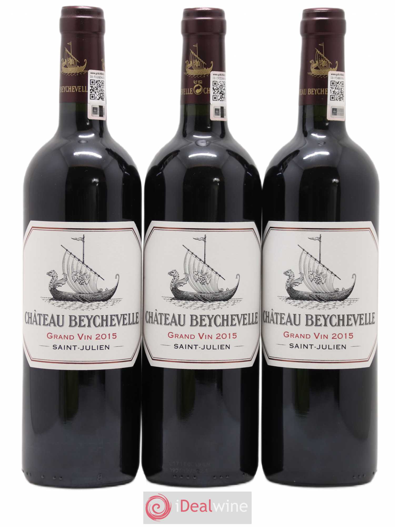 Château Beychevelle 4ème Grand Cru Classé 2015 - Lot de 3 bouteilles - 0