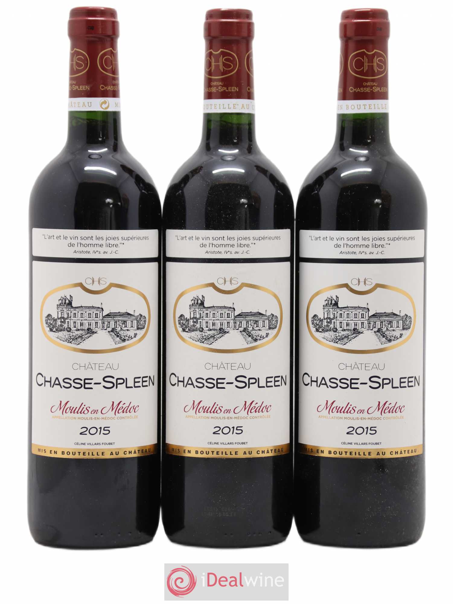 Château Chasse Spleen 2015 - Lot de 3 bouteilles - 0