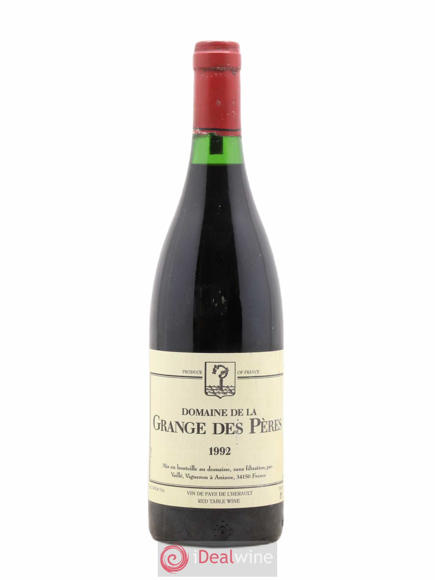 Pays d'Hérault Grange des Pères Laurent Vaillé 1992 - Lot de 1 bouteille - 0