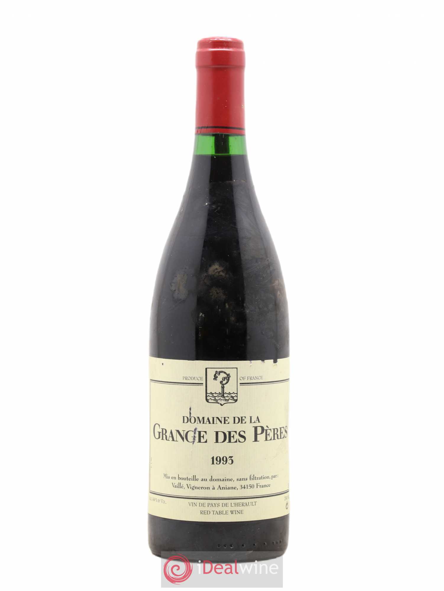 Pays d'Hérault Grange des Pères Laurent Vaillé 1993 - Lot de 1 bouteille - 0