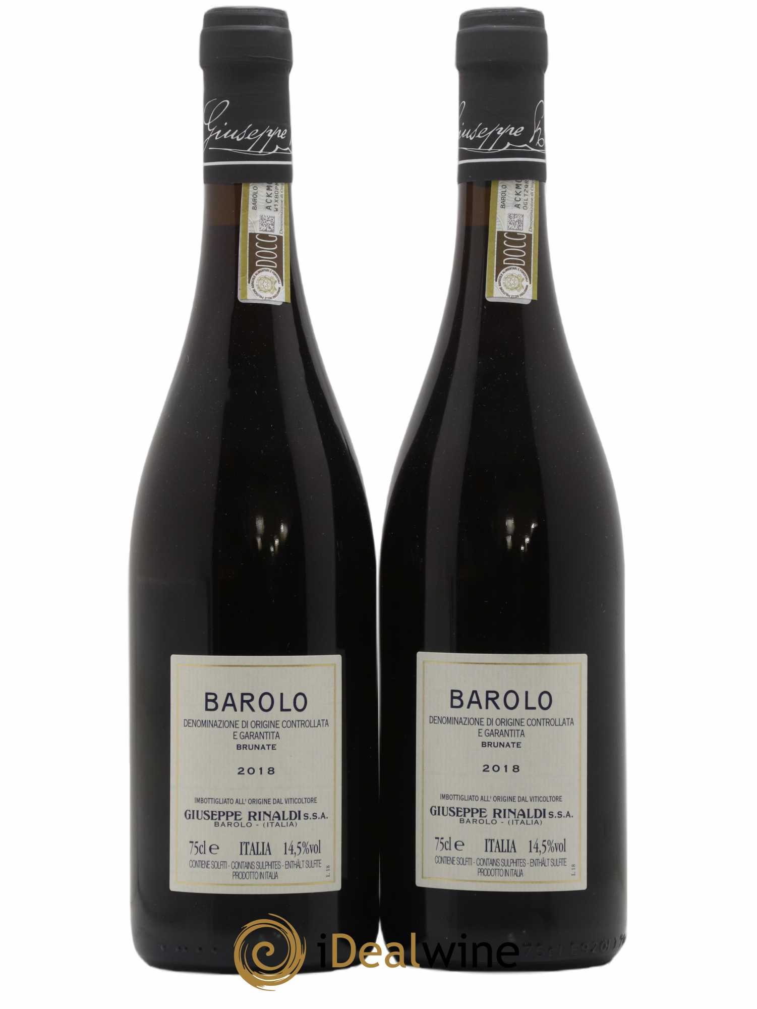 Barolo DOCG Brunate Giuseppe Rinaldi 2018 - Lot de 2 bouteilles - 1