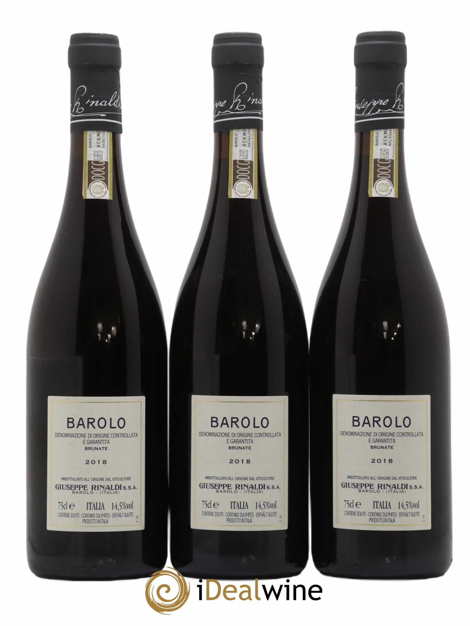 Barolo DOCG Brunate Giuseppe Rinaldi 2018 - Posten von 3 Flaschen - 1