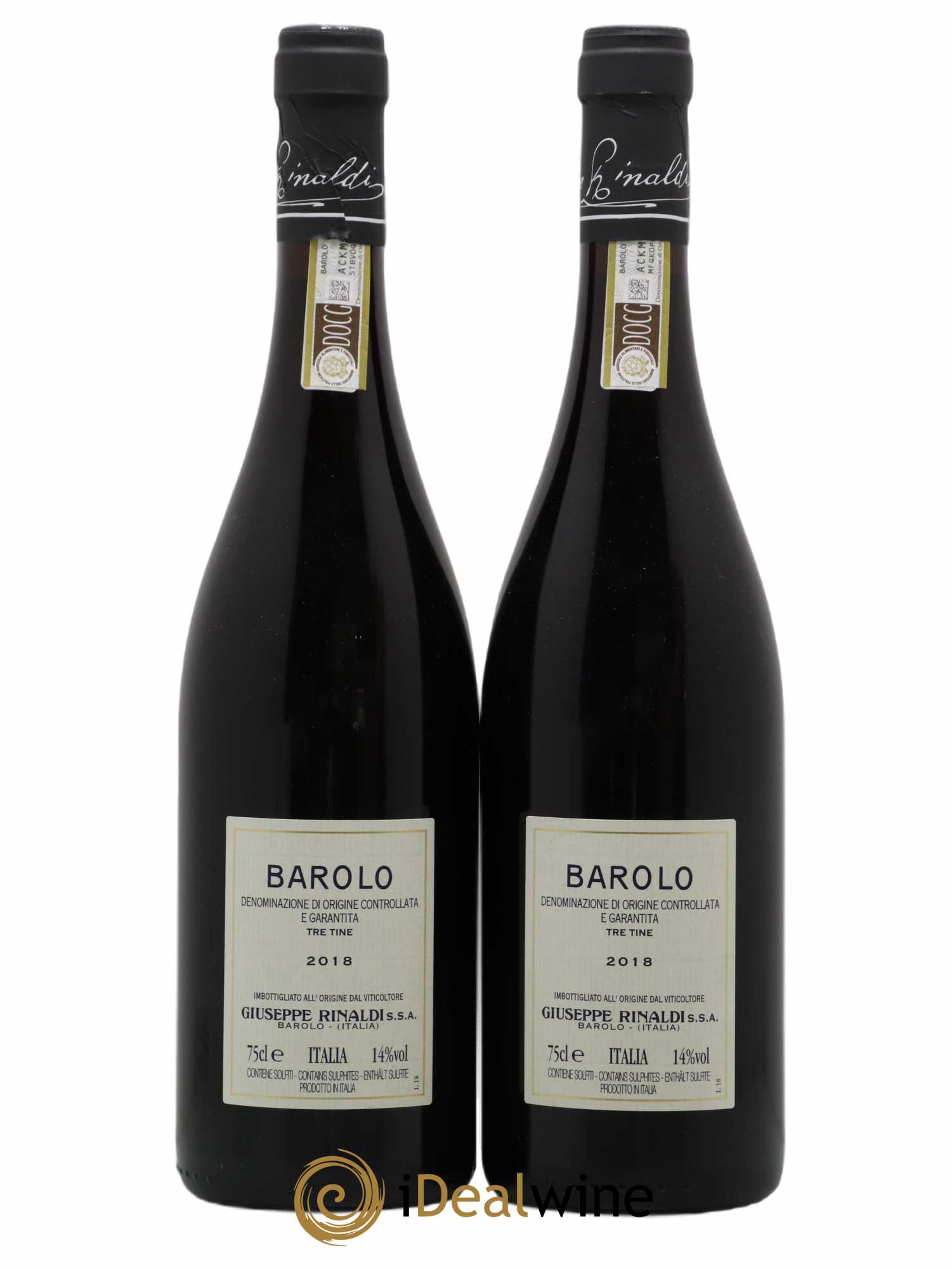 Barolo DOCG Tre Tine Giuseppe Rinaldi 2018 - Lotto di 2 bottiglie - 1
