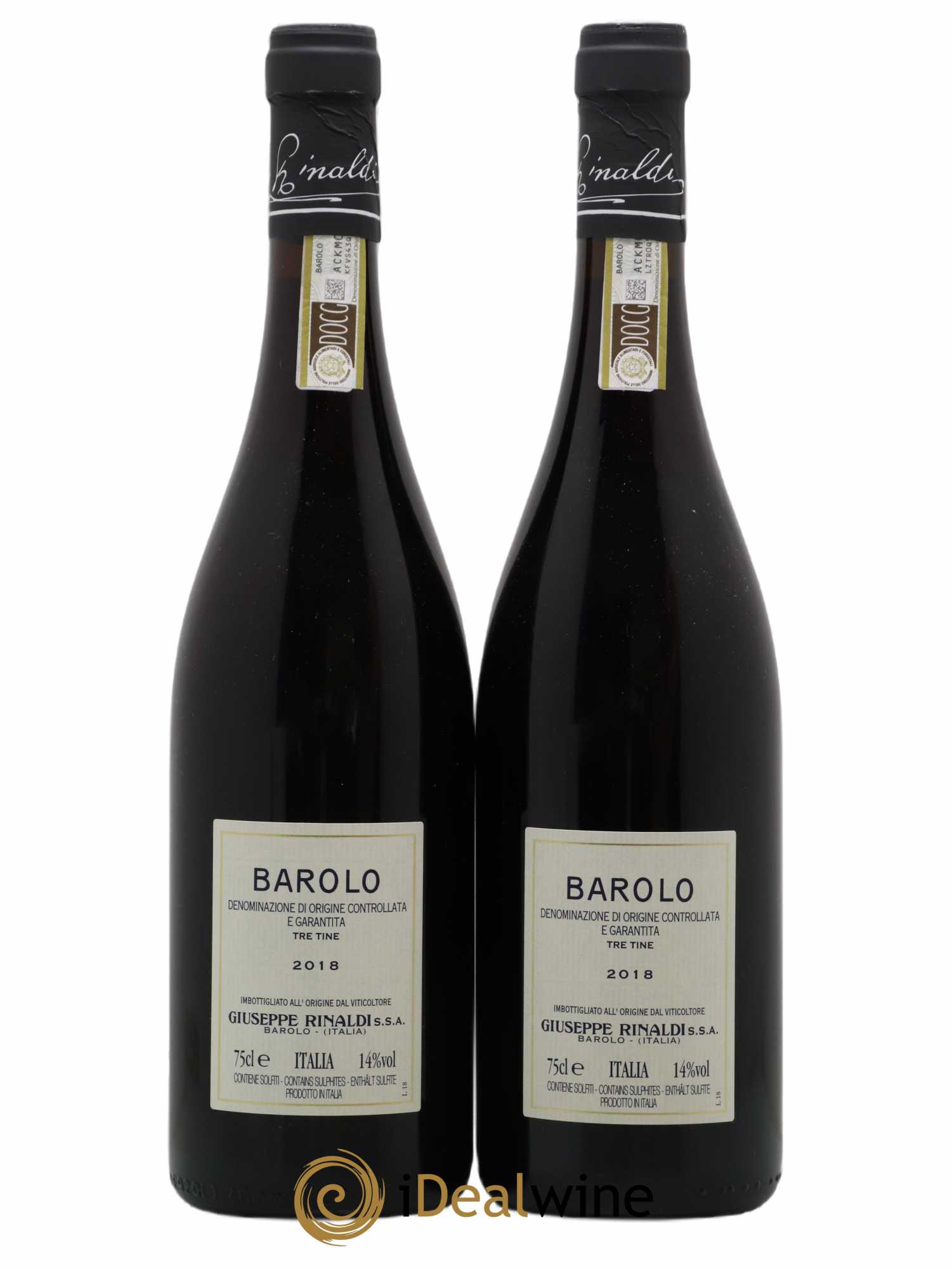 Barolo DOCG Tre Tine Giuseppe Rinaldi 2018 - Posten von 2 Flaschen - 1