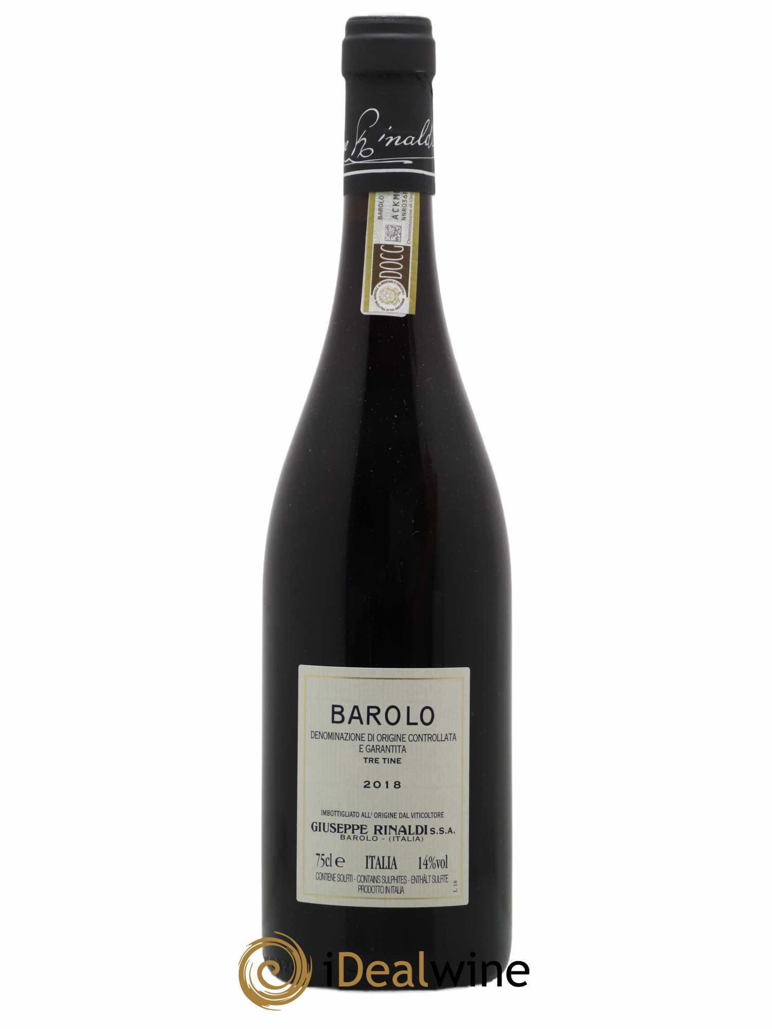 Barolo DOCG Tre Tine Giuseppe Rinaldi 2018 - Lot de 1 bouteille - 1