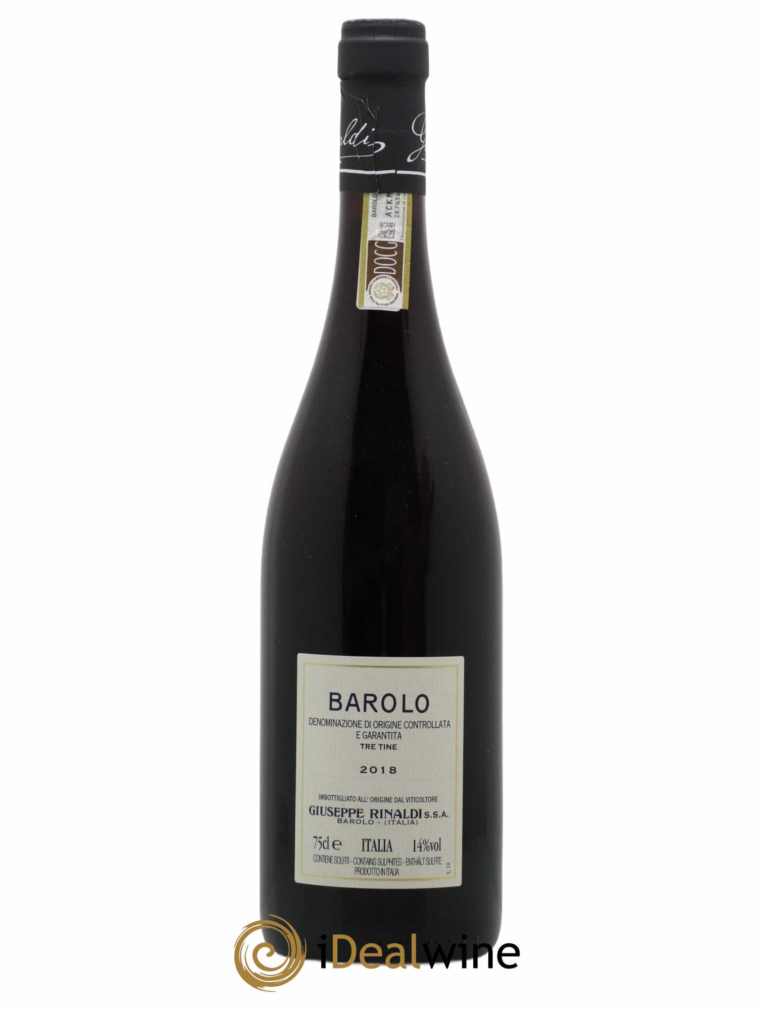 Barolo DOCG Tre Tine Giuseppe Rinaldi 2018 - Lot de 1 bouteille - 1