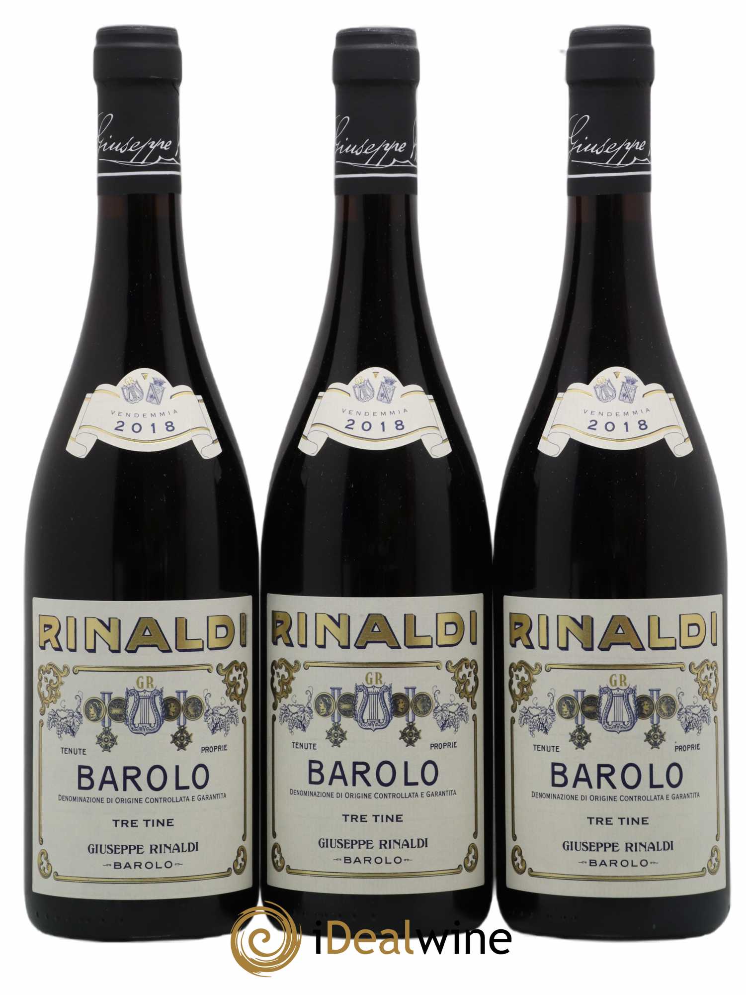 Barolo DOCG Tre Tine Giuseppe Rinaldi 2018 - Posten von 3 Flaschen - 0