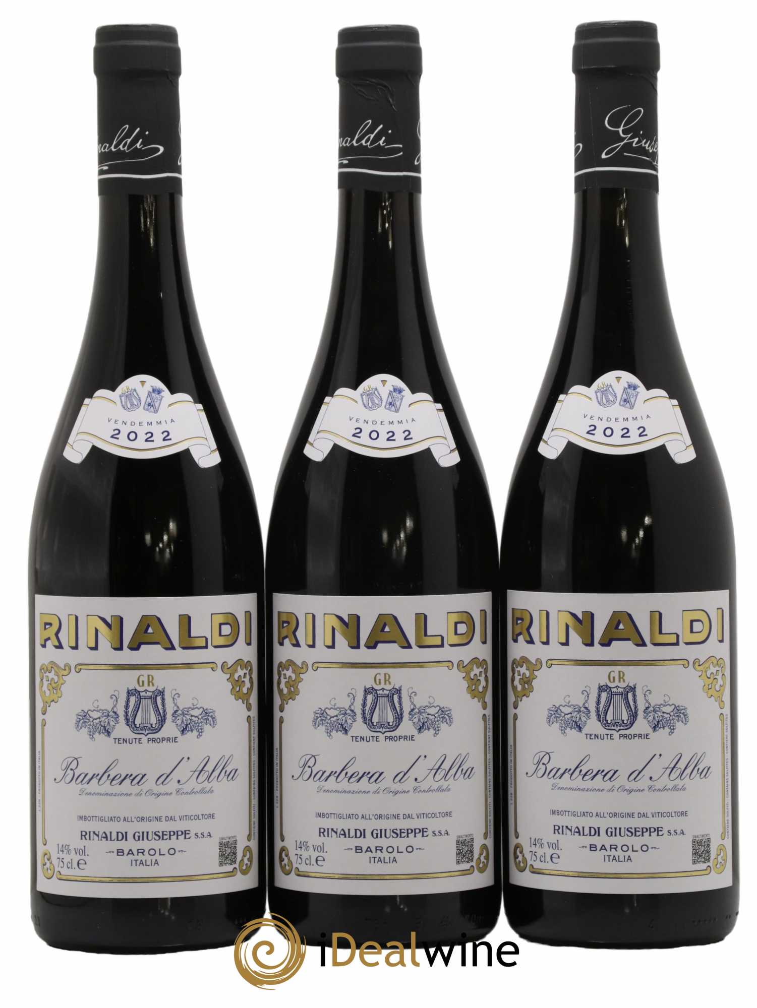 Barbera d'Alba Giuseppe Rinaldi 2022 - Lot de 3 bouteilles - 0
