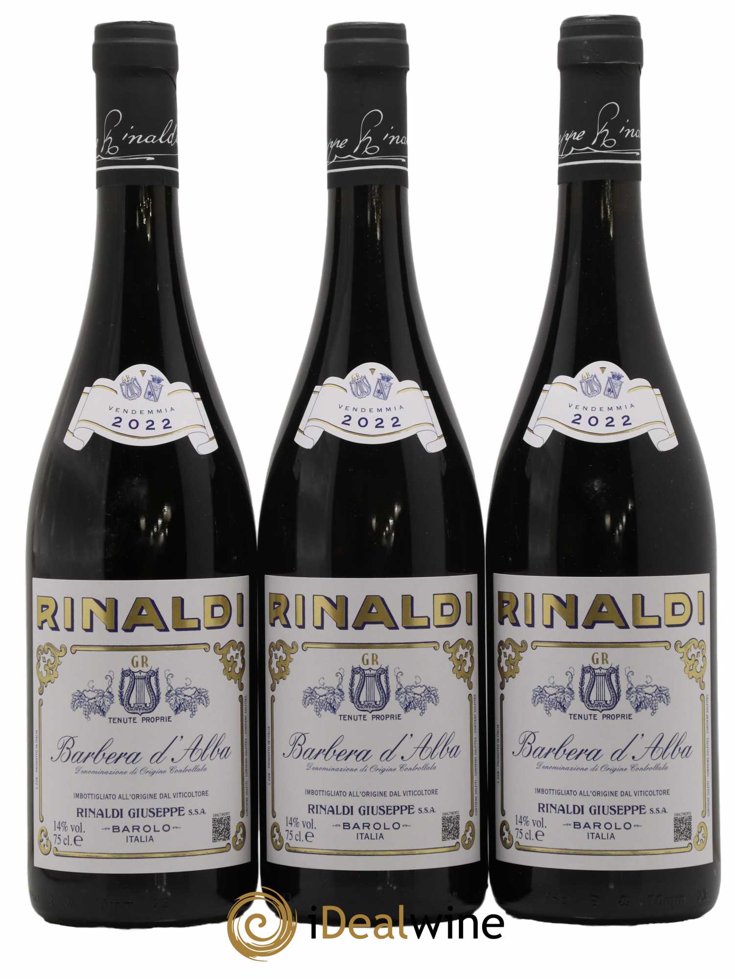 Barbera d'Alba Giuseppe Rinaldi 2022 - Lot de 3 bouteilles - 0