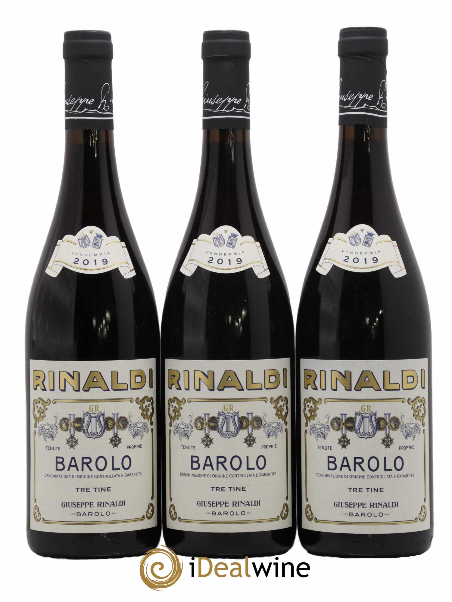Barolo DOCG Tre Tine Giuseppe Rinaldi 2019 - Posten von 3 Flaschen - 0