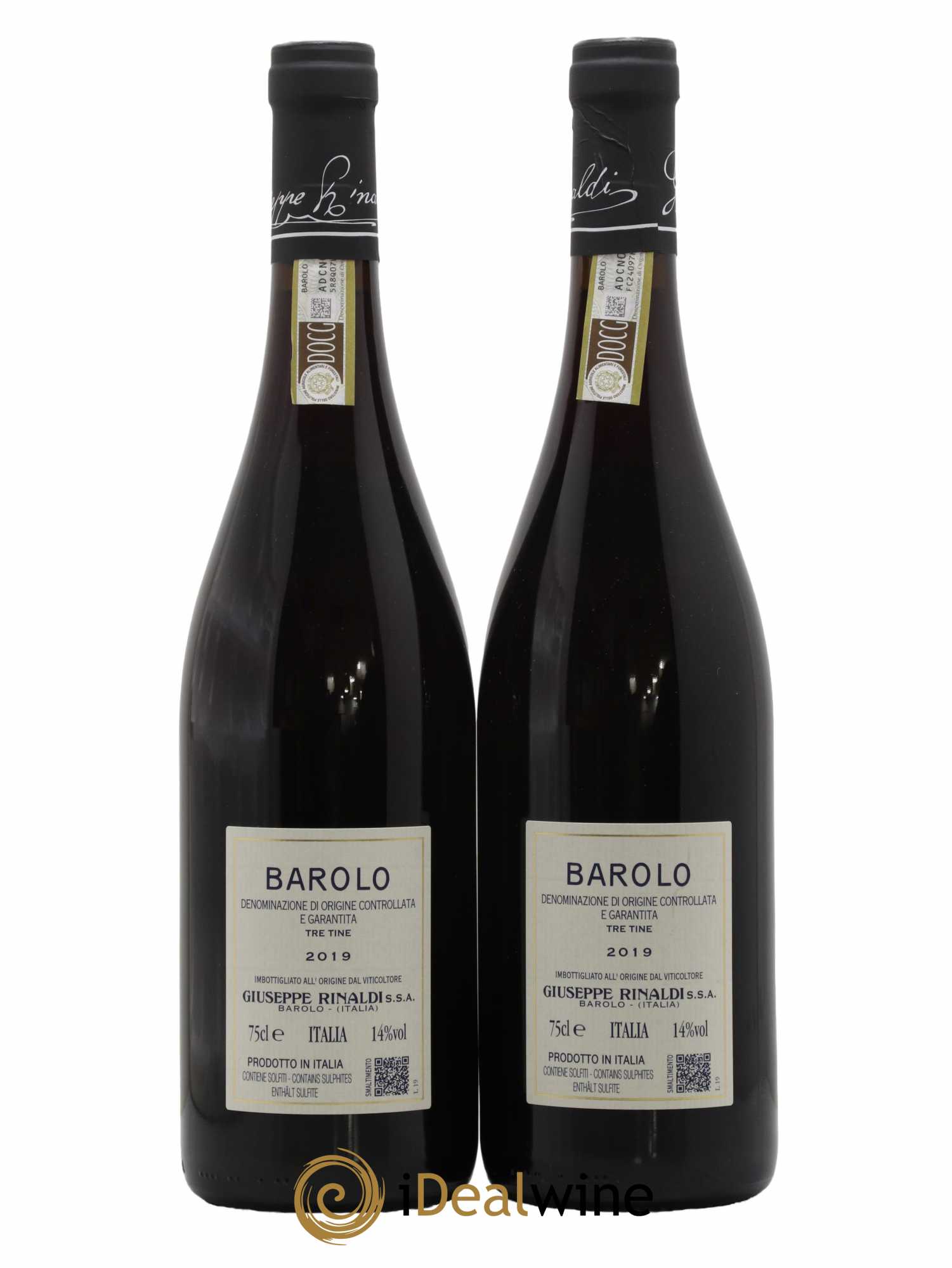 Barolo DOCG Tre Tine Giuseppe Rinaldi 2019 - Posten von 2 Flaschen - 1