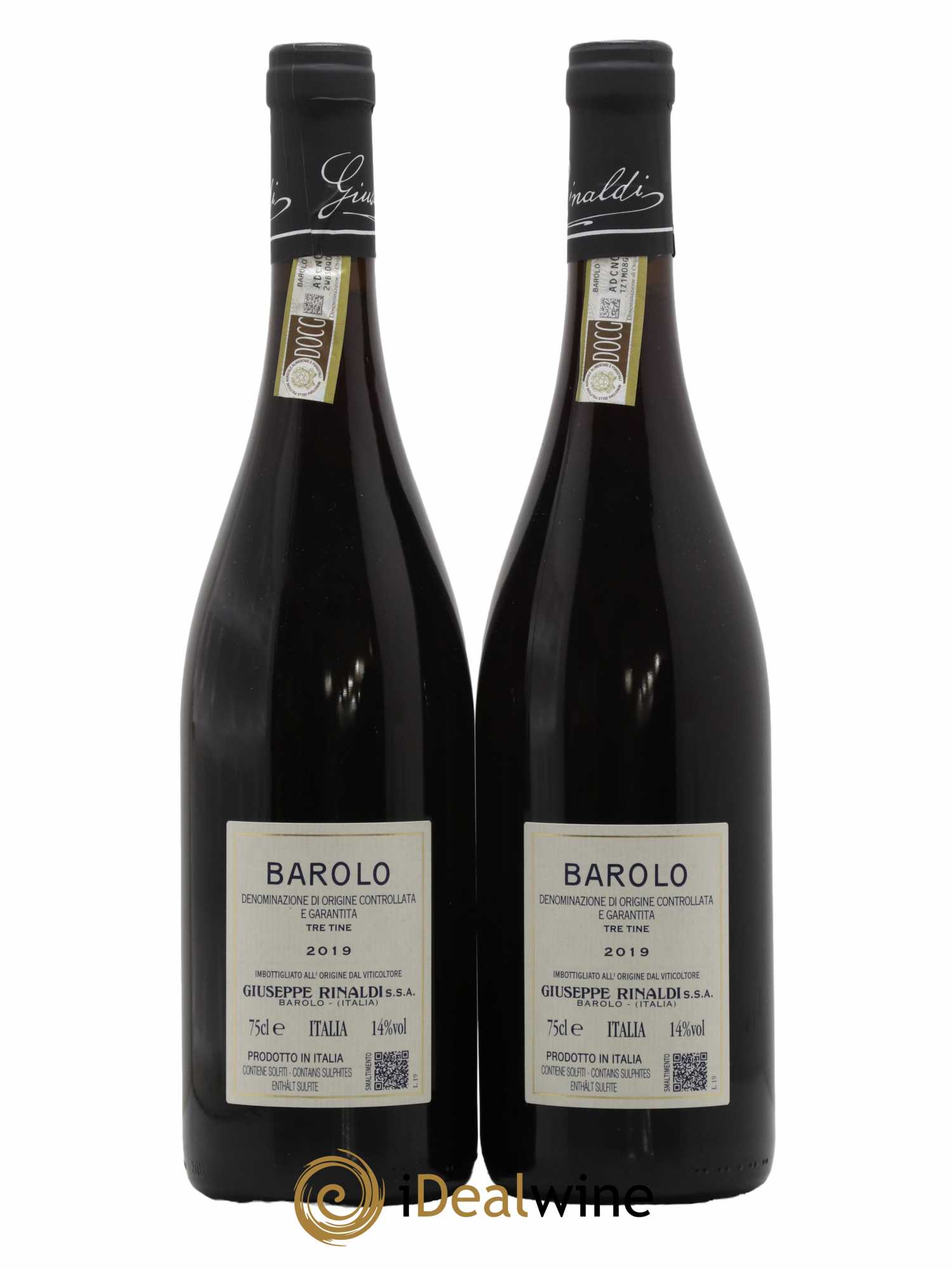 Barolo DOCG Tre Tine Giuseppe Rinaldi 2019 - Posten von 2 Flaschen - 1