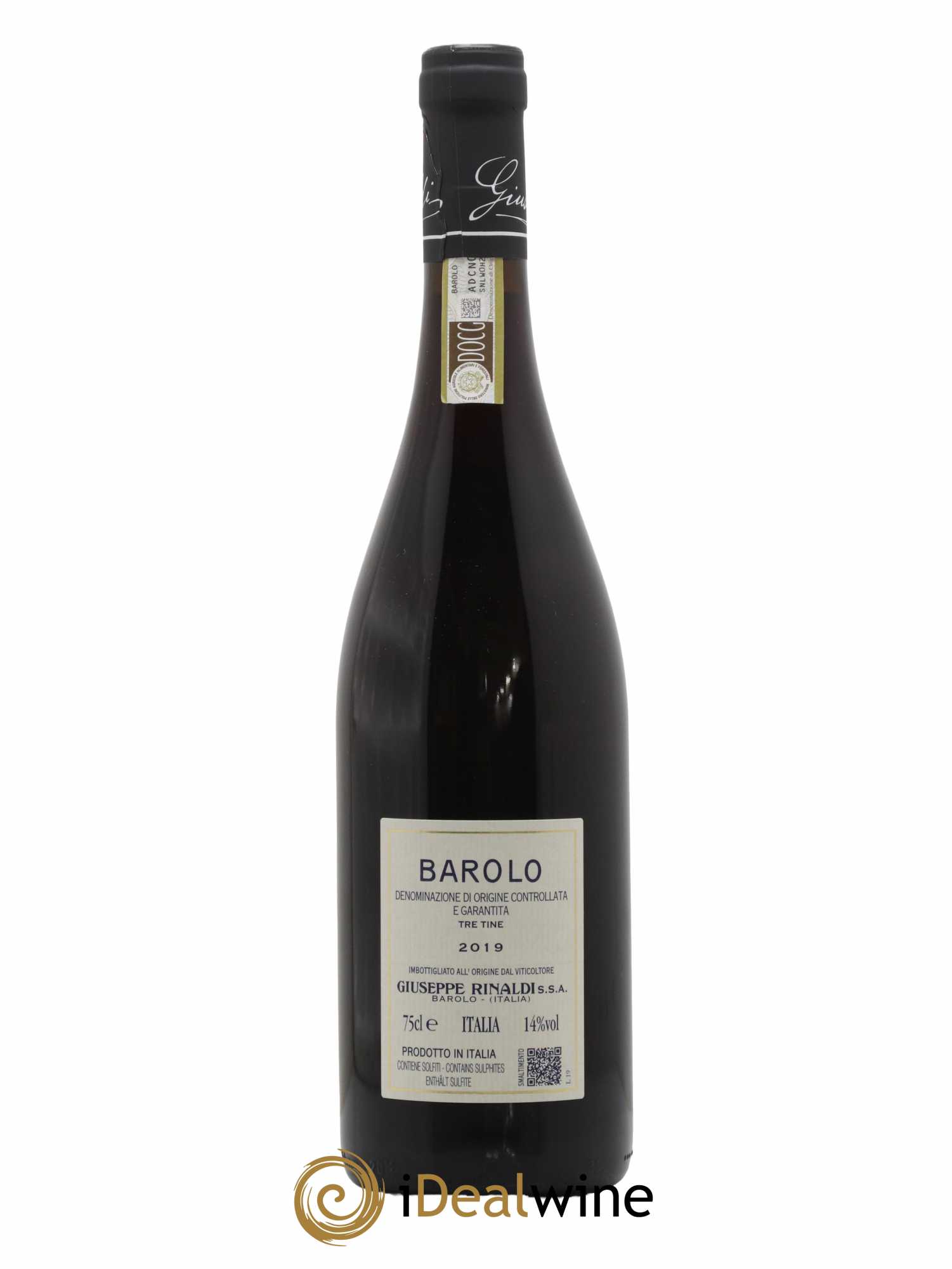 Barolo DOCG Tre Tine Giuseppe Rinaldi 2019 - Lot de 1 bouteille - 1