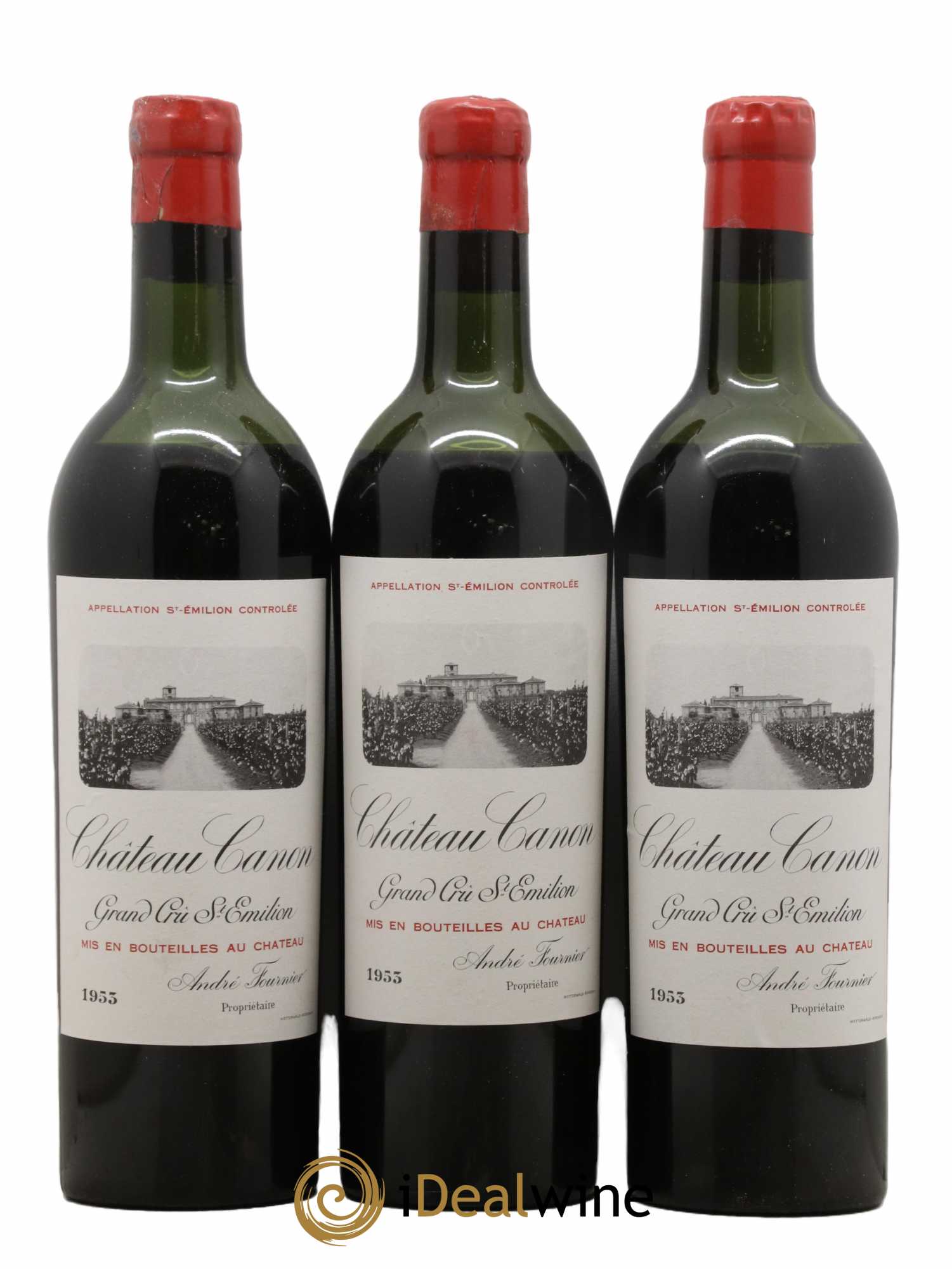 Château Canon 1er Grand Cru Classé B 1953 - Lot de 3 bouteilles - 0
