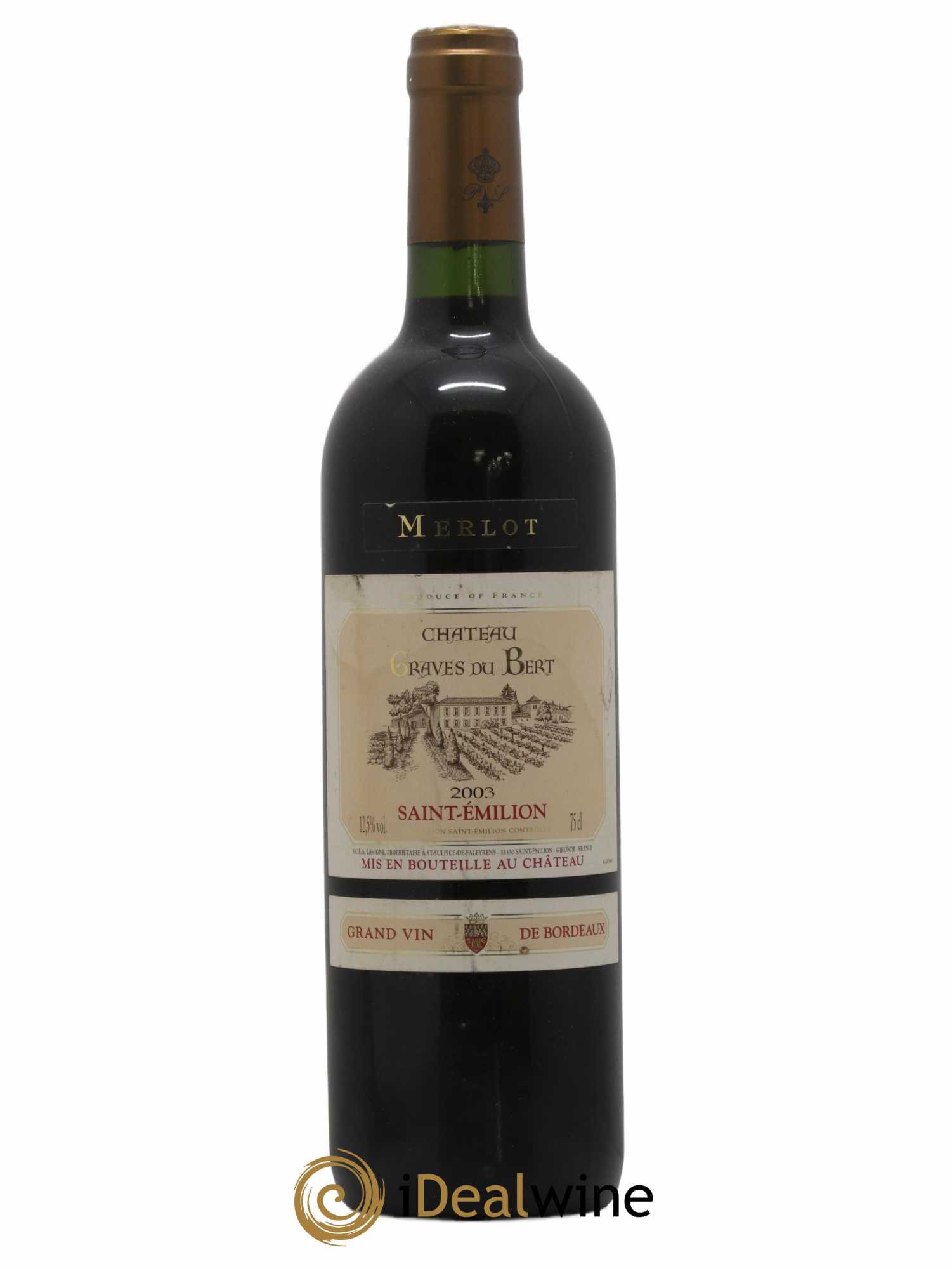 Saint-Émilion Château Graves du Bert 2003 - Lot de 1 bouteille - 0