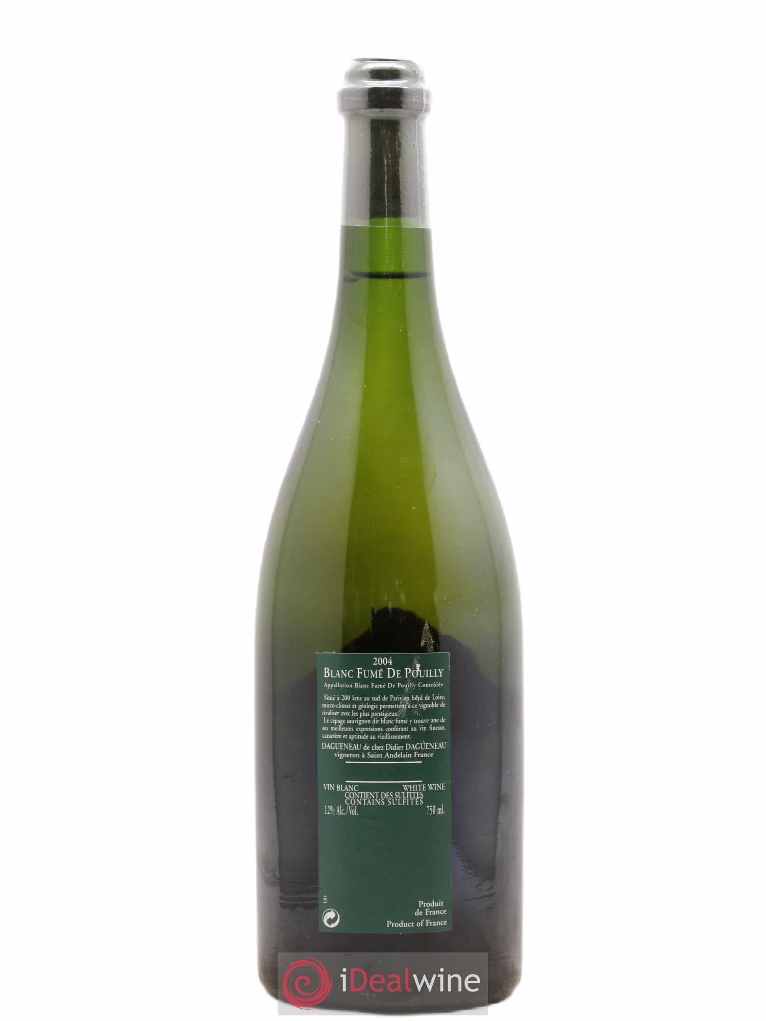 Vin de France (anciennement Pouilly-Fumé) Silex Dagueneau (Domaine Didier - Louis-Benjamin) 2004 - Lot de 1 bouteille - 1
