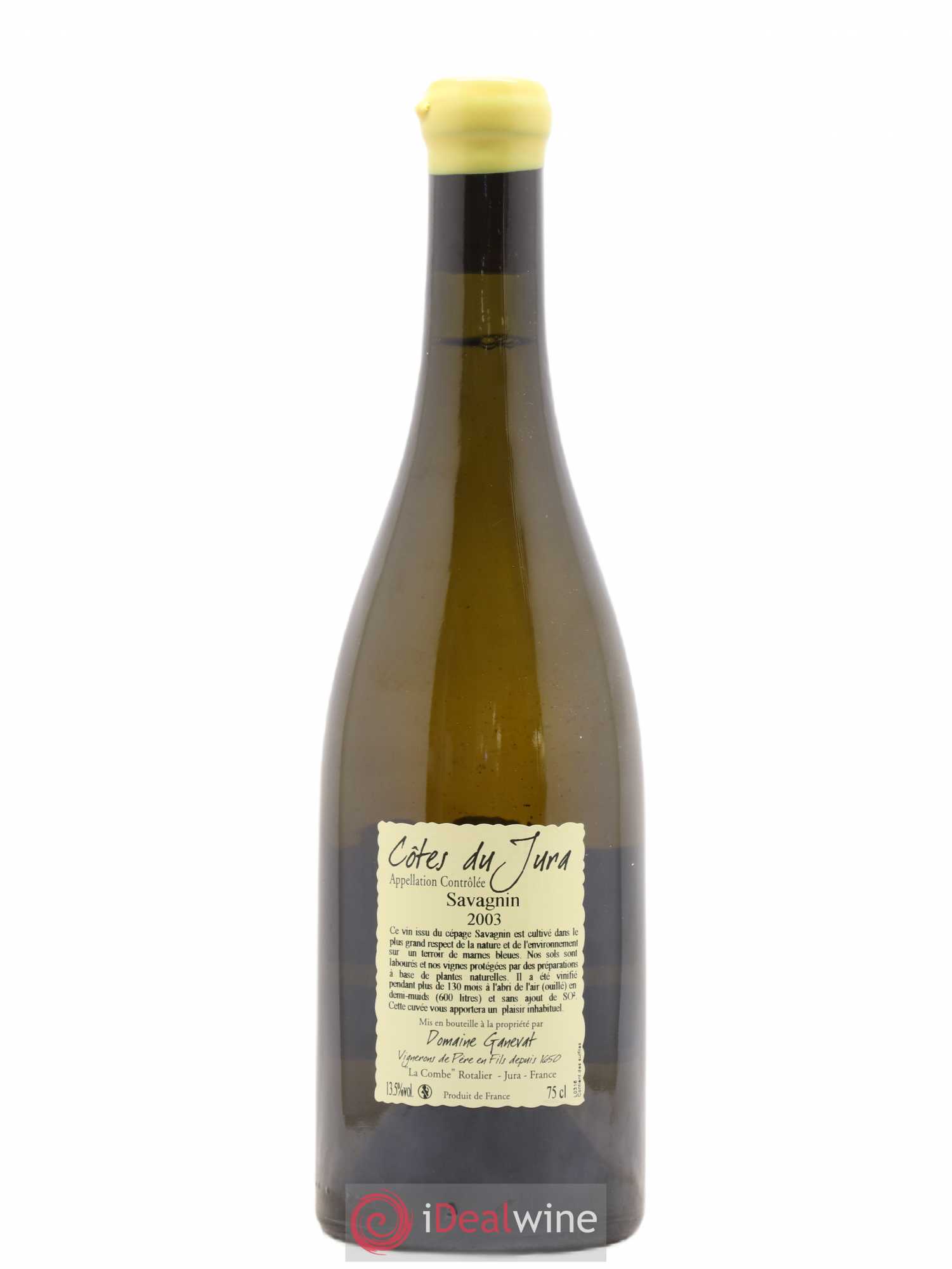 Côtes du Jura Les Vignes de mon Père Jean-François Ganevat (Domaine) 2003 - Lot de 1 bouteille - 1