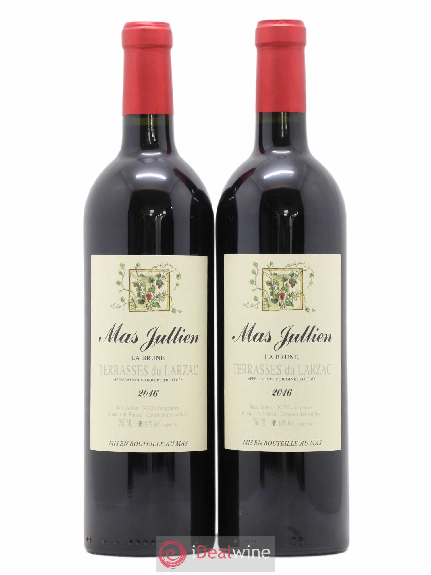 Coteaux du Languedoc Terrasses du Larzac La Brune Mas Jullien 2016 - Posten von 2 Flaschen - 0