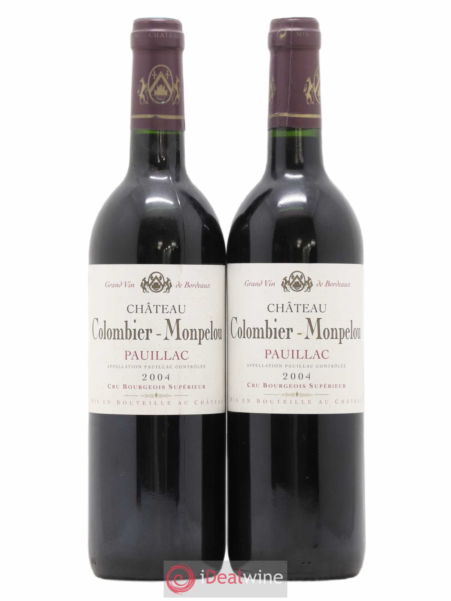 Château Colombier Monpelou Cru Bourgeois 2004 - Lot de 2 bouteilles - 0