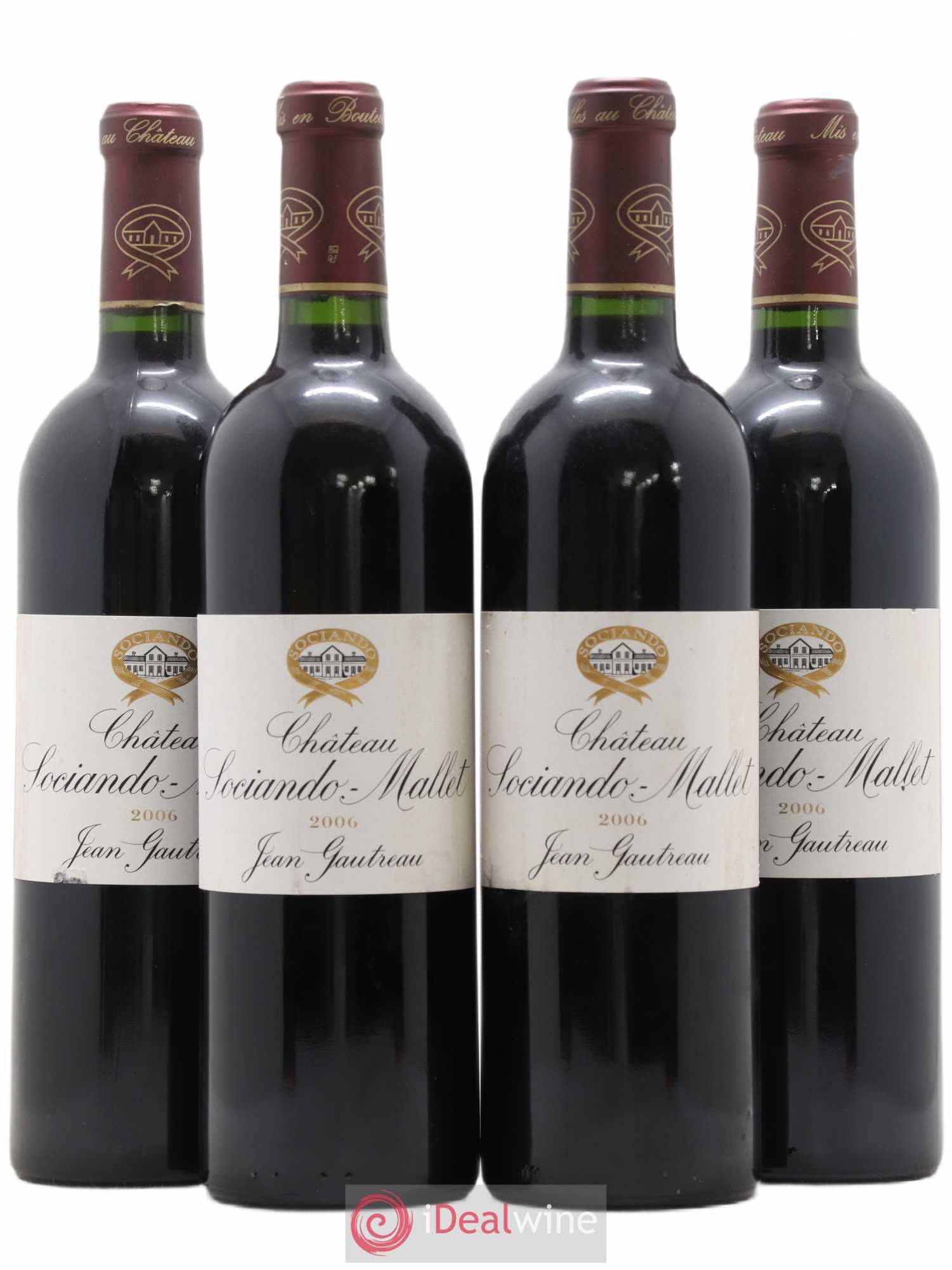 Château Sociando Mallet 2006 - Lot de 4 bouteilles - 0