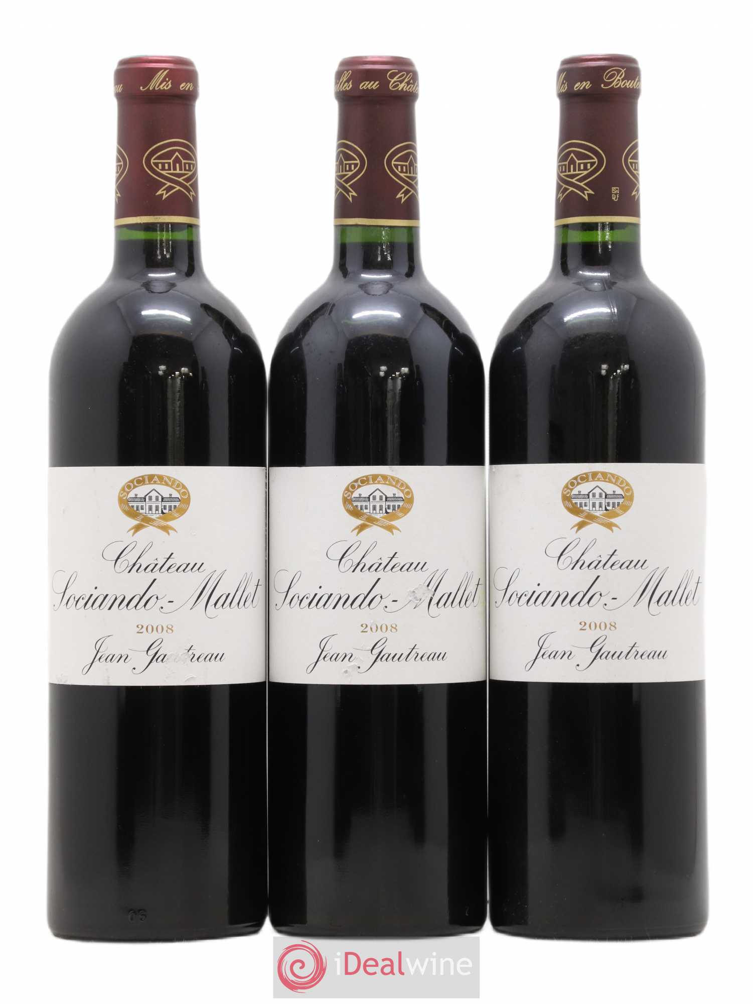 Château Sociando Mallet 2008 - Lot de 6 bouteilles - 1