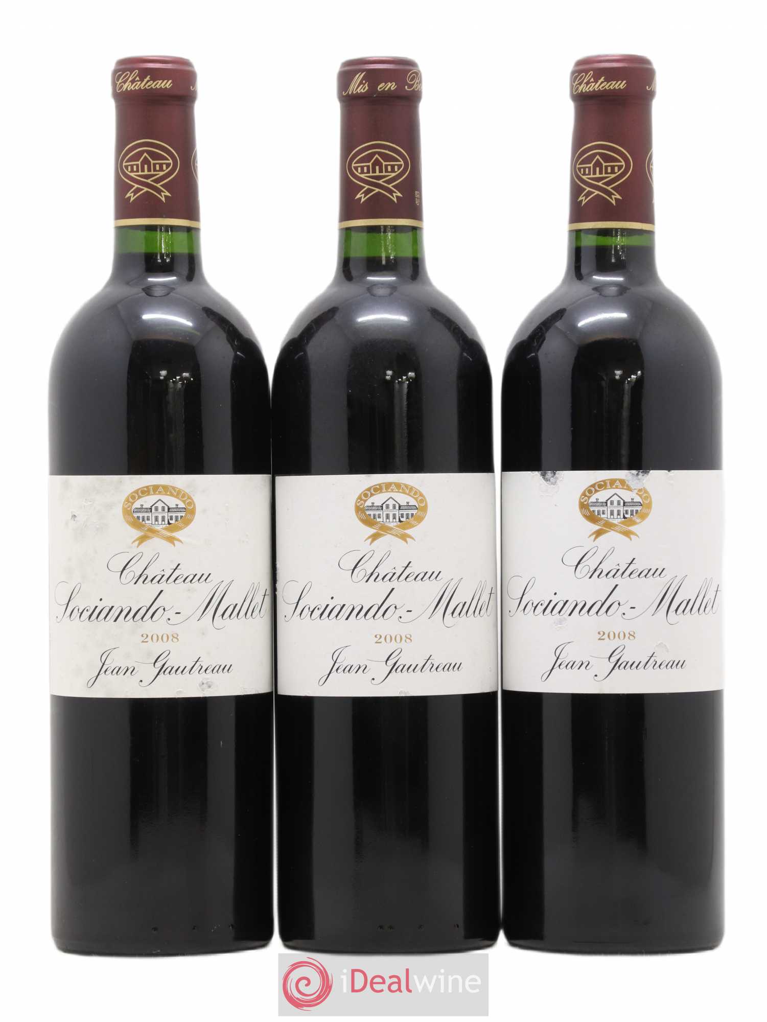 Château Sociando Mallet 2008 - Lot de 6 bouteilles - 2