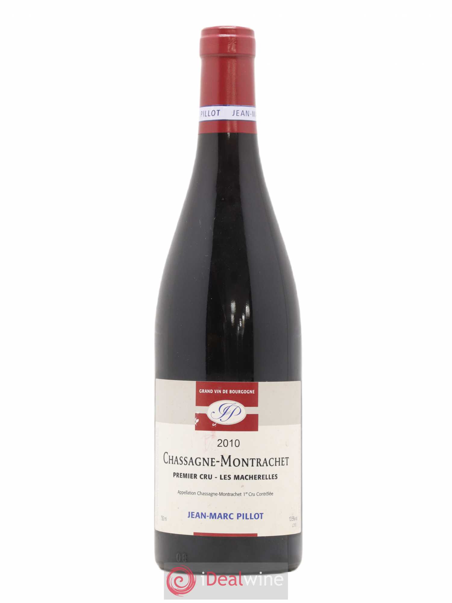Chassagne-Montrachet 1er Cru Les Macherelles Domaine Jean Marc Pillot 2010 - Posten von 1 Flasche - 0