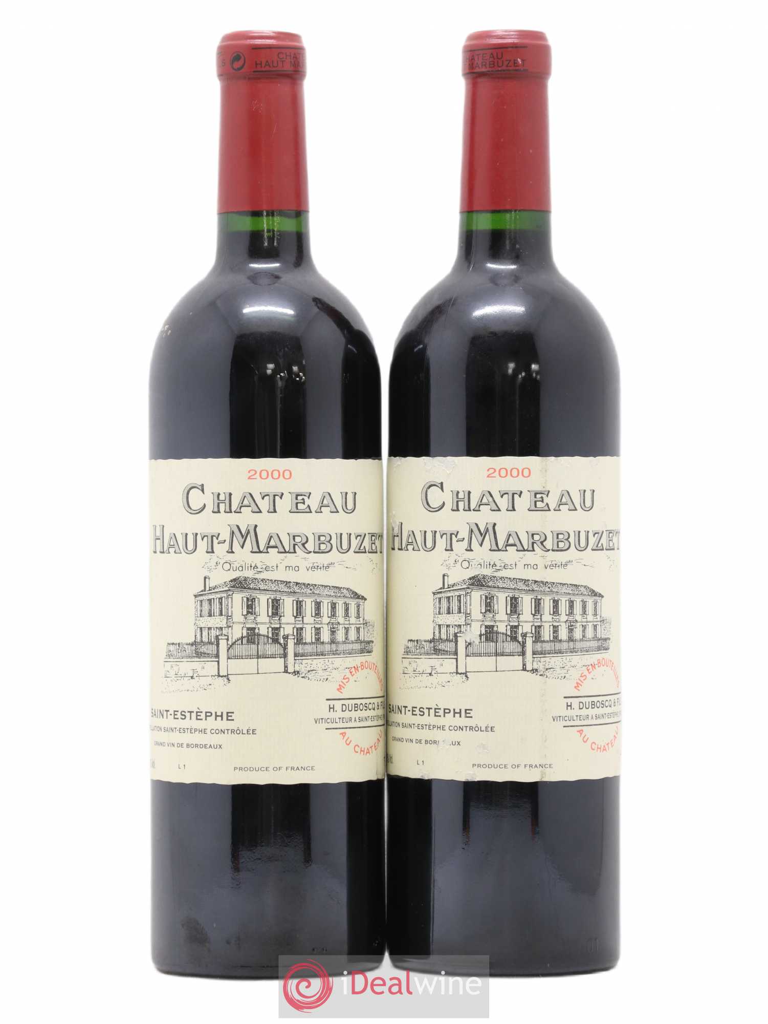 Château Haut Marbuzet 2000 - Lot de 2 bouteilles - 0
