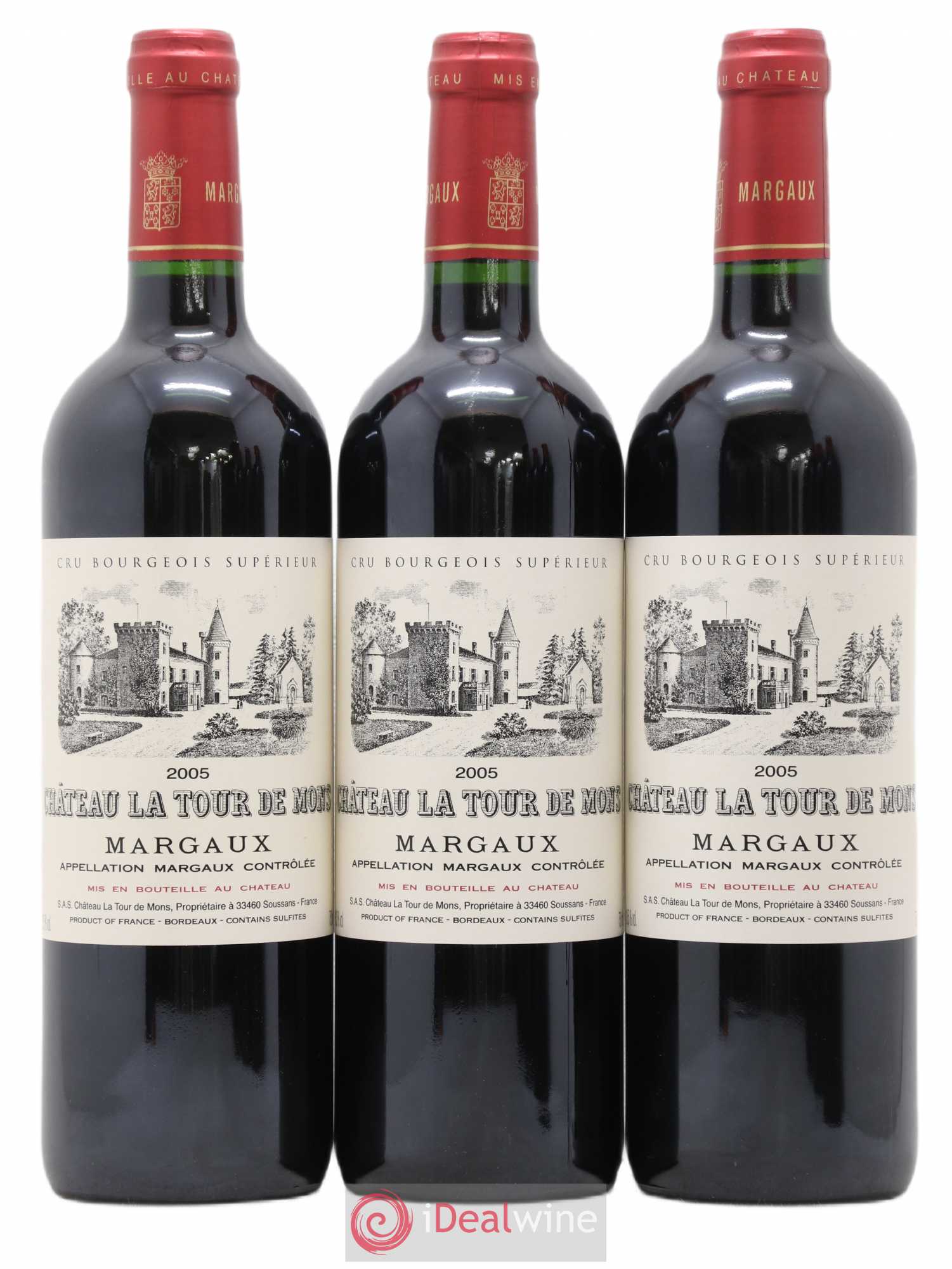 Château la Tour de Mons Cru Bourgeois 2005 - Lot de 6 bouteilles - 1