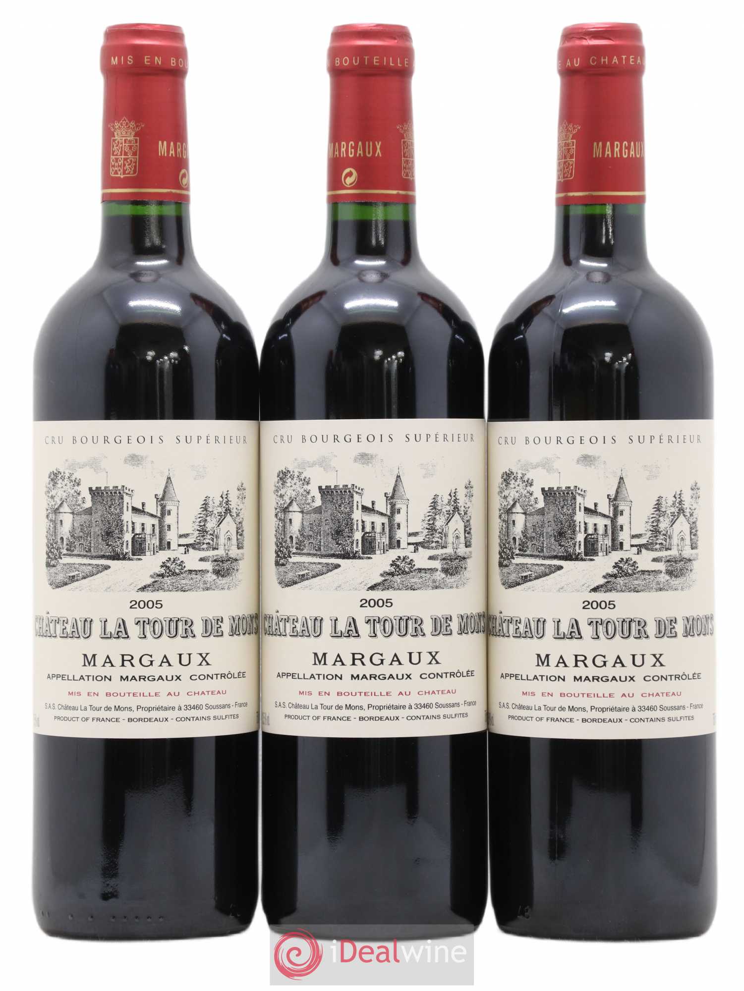 Château la Tour de Mons Cru Bourgeois 2005 - Lot de 6 bouteilles - 2