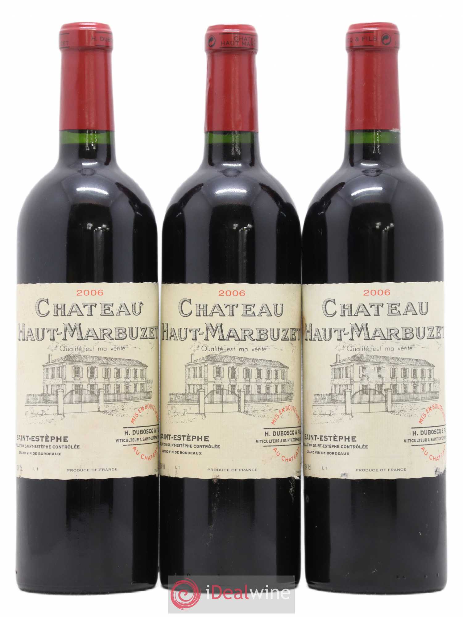 Château Haut Marbuzet 2006 - Lot de 3 bouteilles - 0