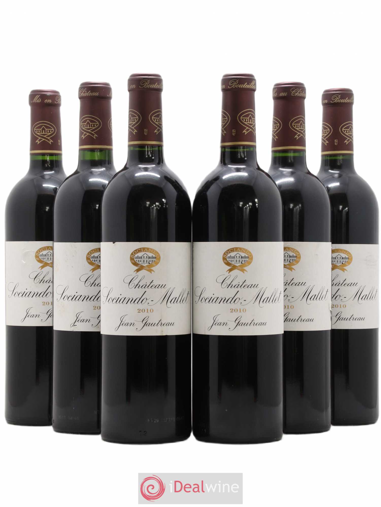Château Sociando Mallet 2010 - Lot de 6 bouteilles - 0