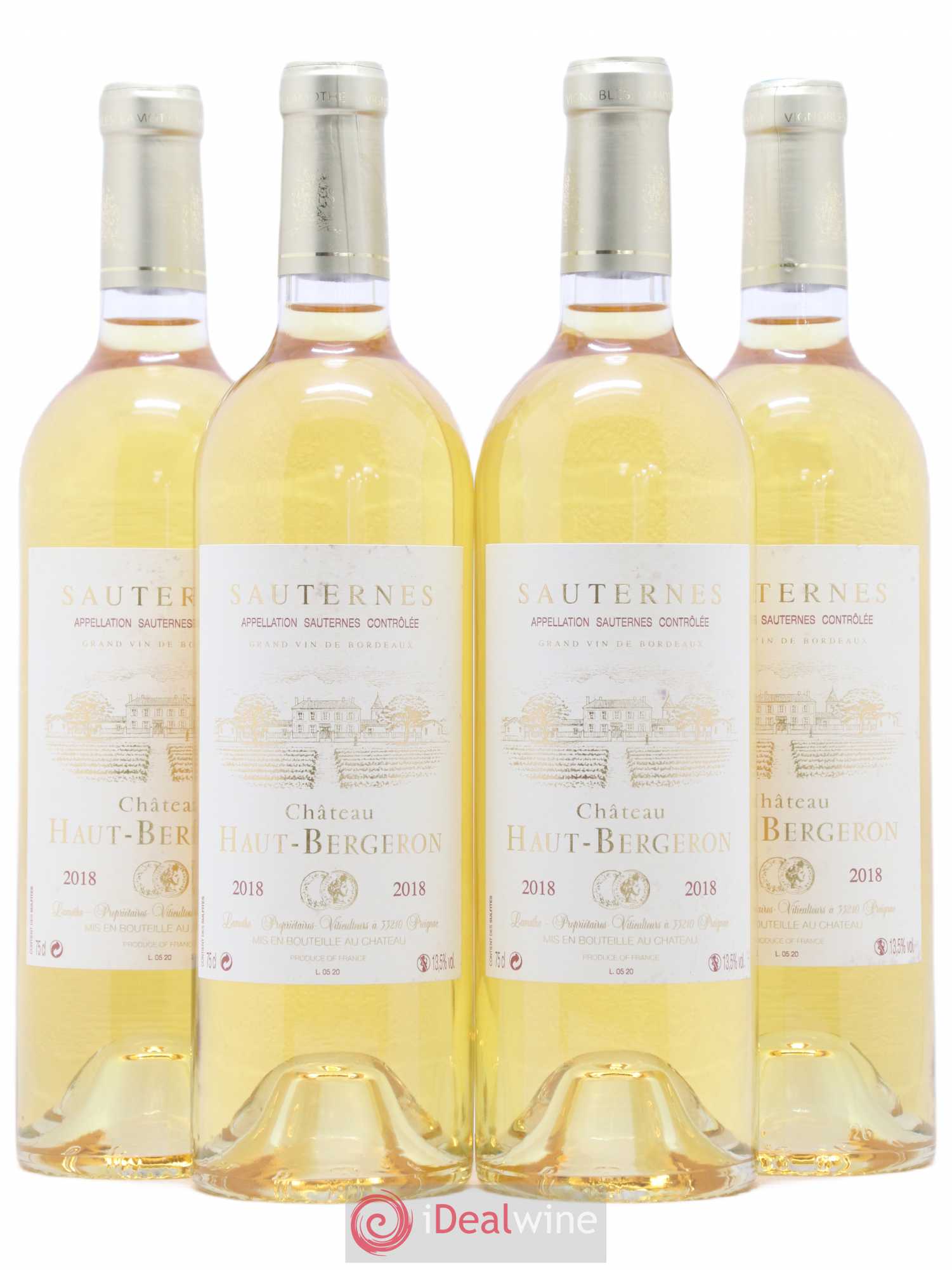 Château Haut-Bergeron 2018 - Lotto di 4 bottiglie - 0
