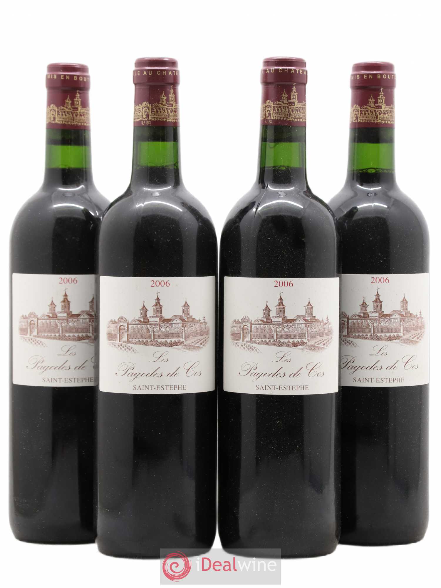 Les Pagodes de Cos Second Vin 2006 - Posten von 4 Flaschen - 0