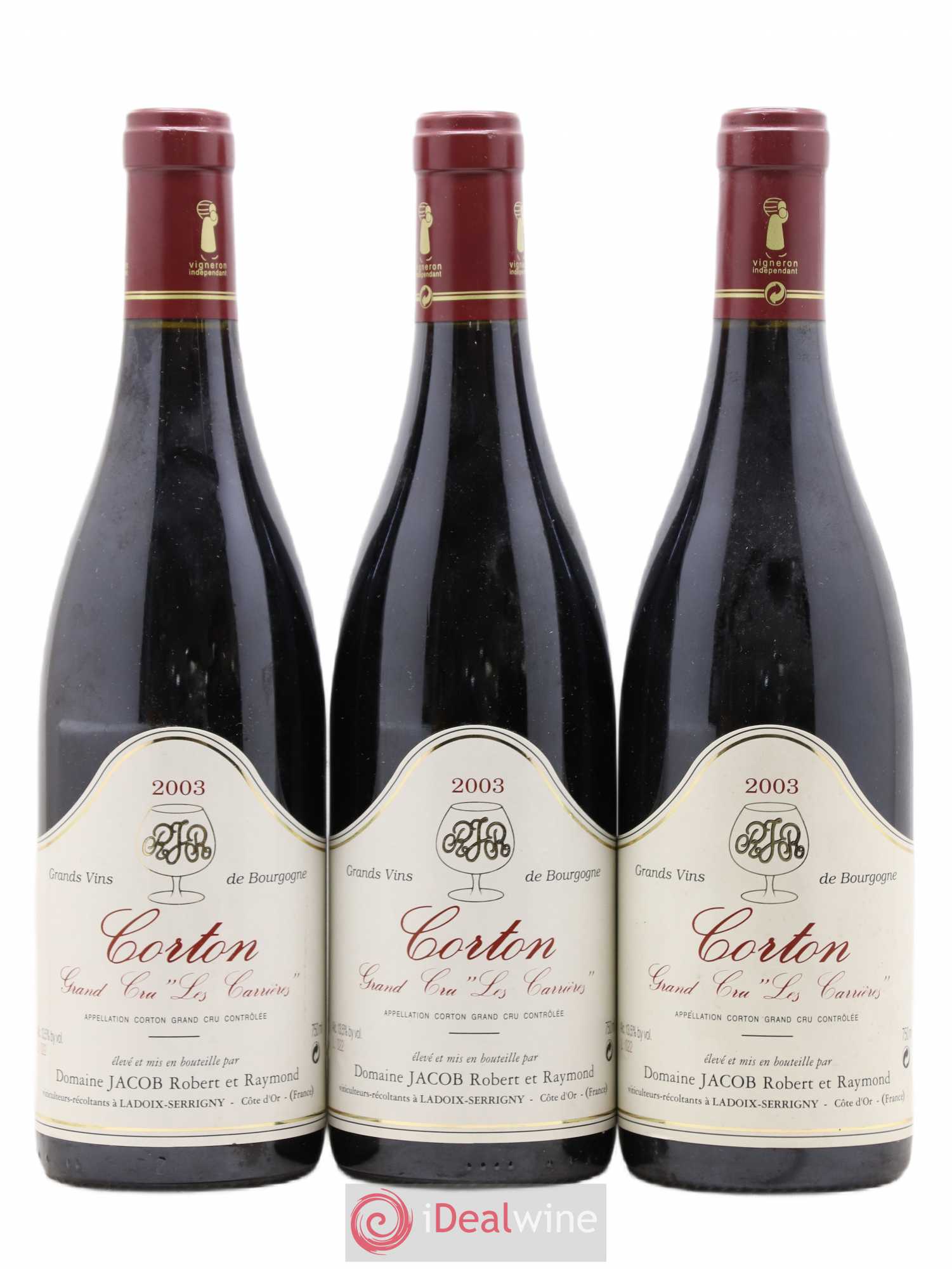 Corton Grand Cru Les Carrieres Domaine Jacob 2003 - Posten von 3 Flaschen - 0