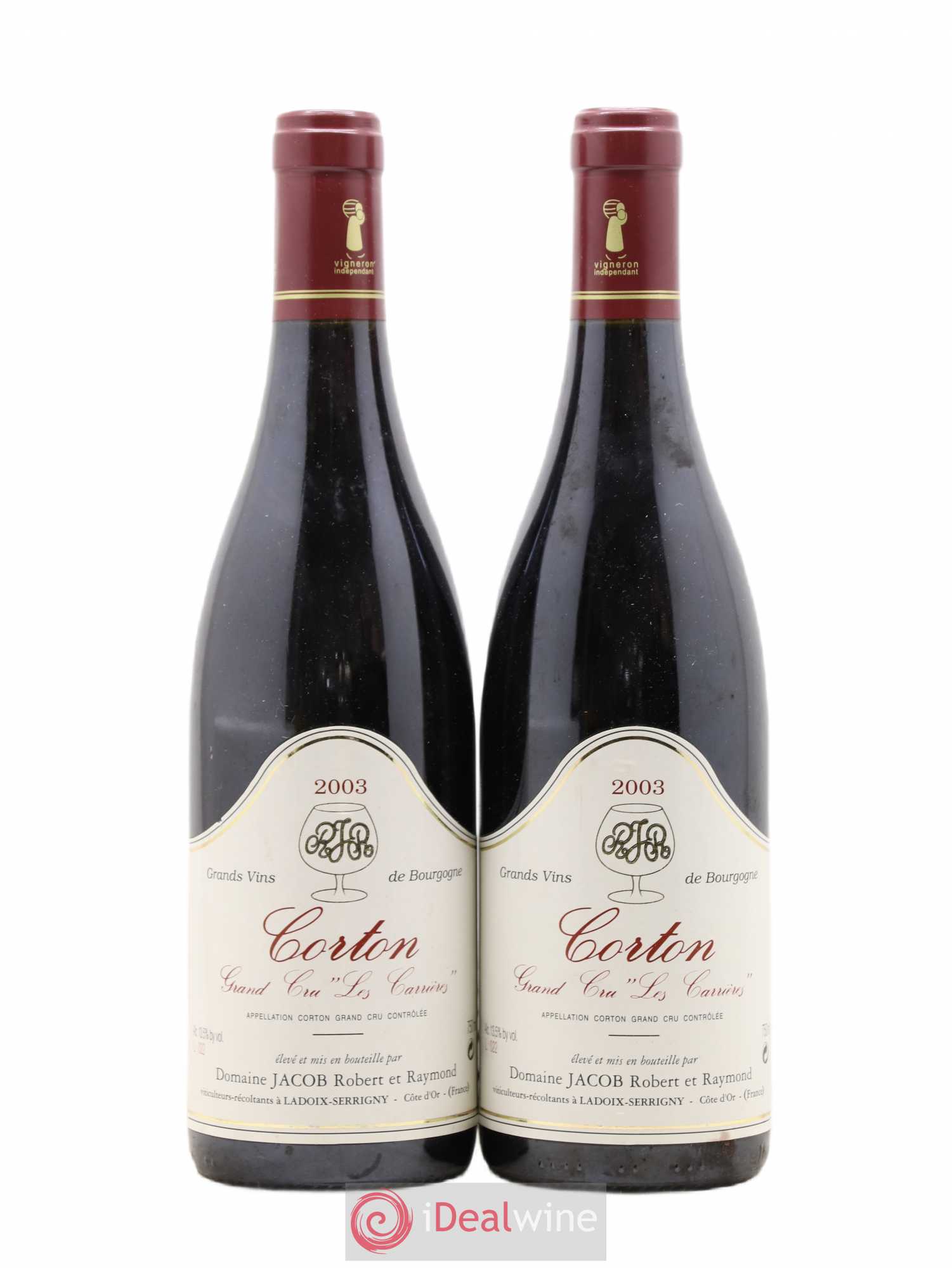 Corton Grand Cru Les Carrieres Domaine Jacob 2003 - Posten von 2 Flaschen - 0