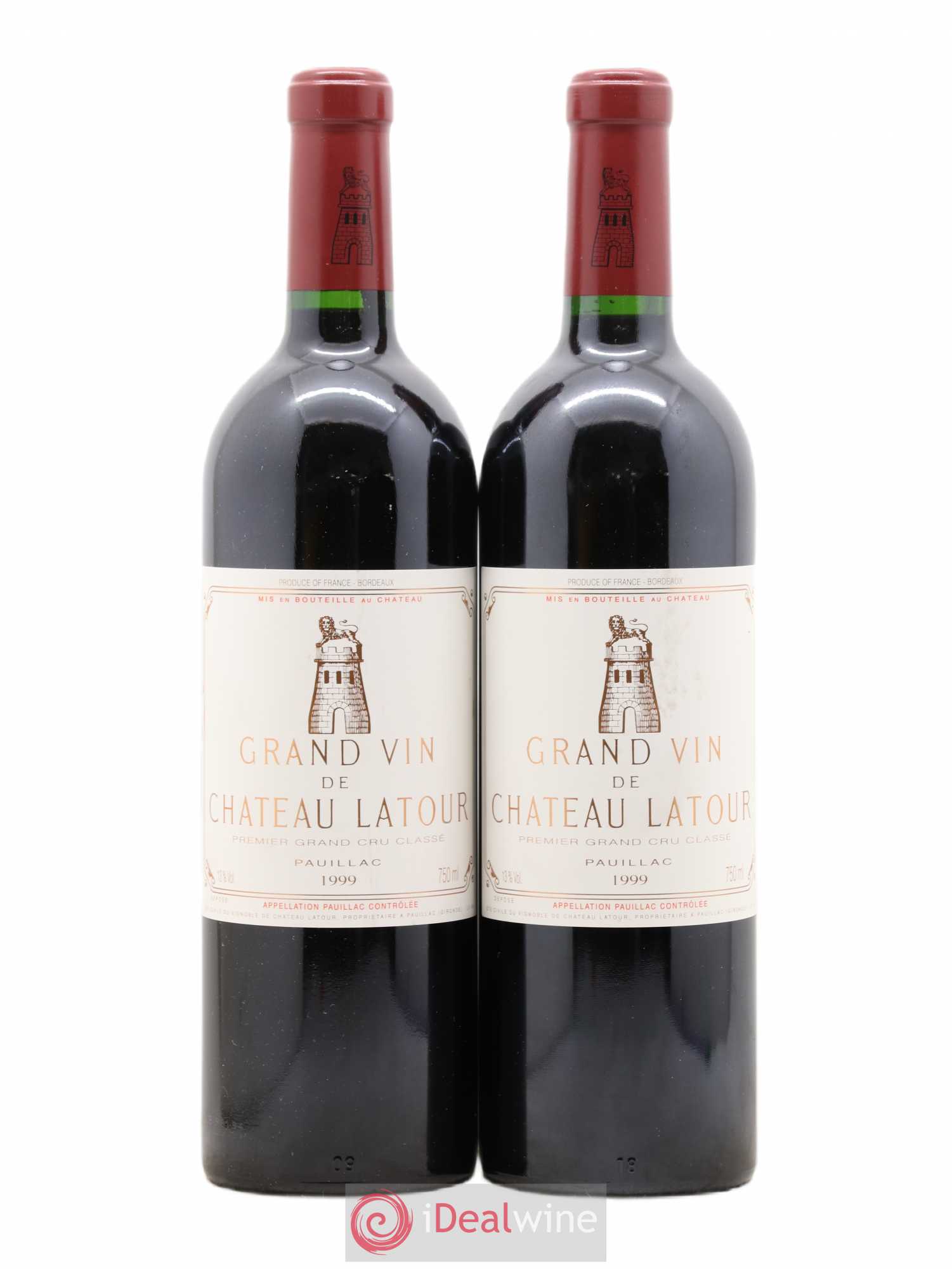 Château Latour 1er Grand Cru Classé 1999 - Lot de 2 bouteilles - 0