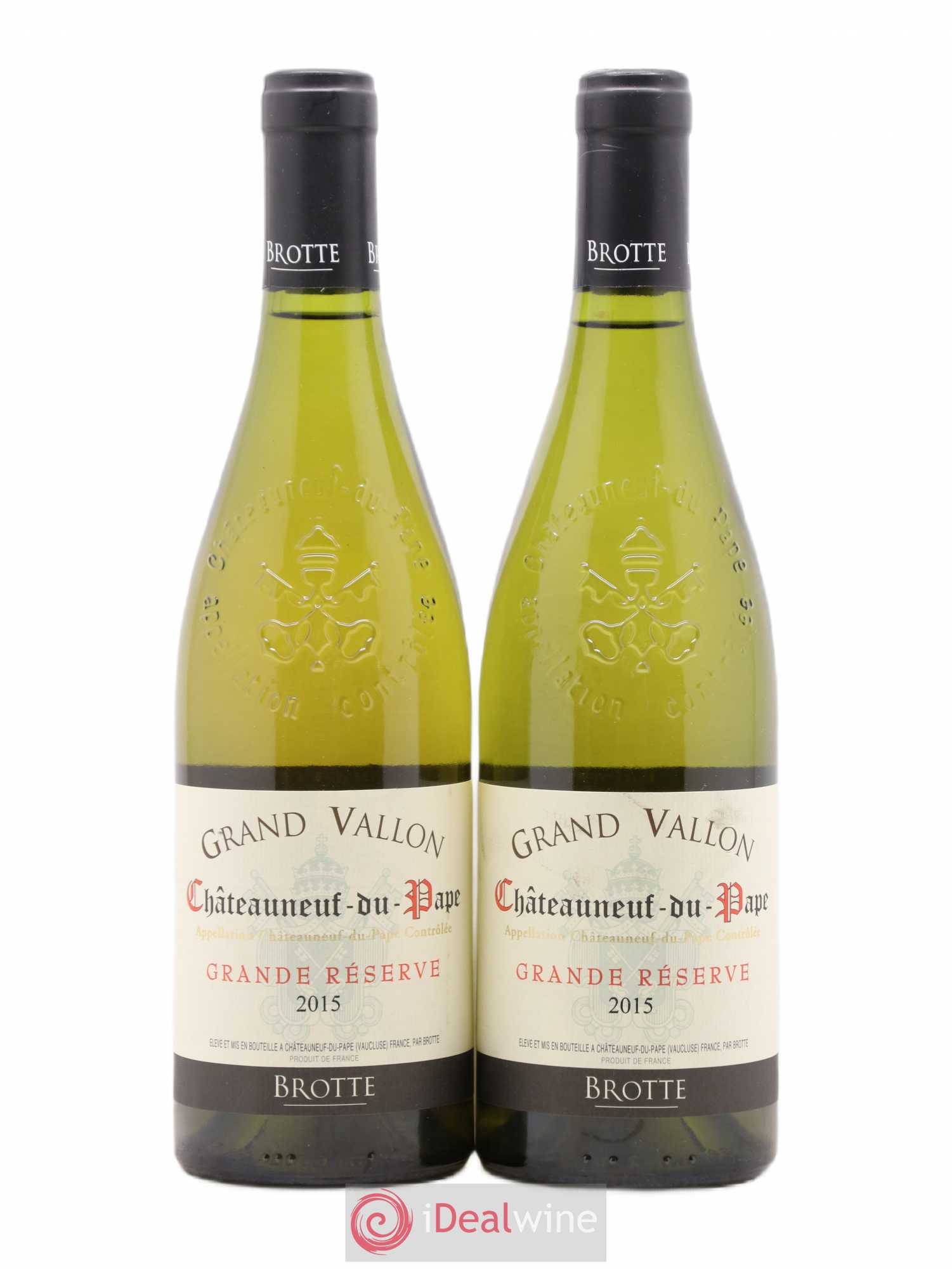 Châteauneuf-du-Pape Grand Vallon Grande Réserve Domaine Brotte 2015 - Posten von 2 Flaschen - 0