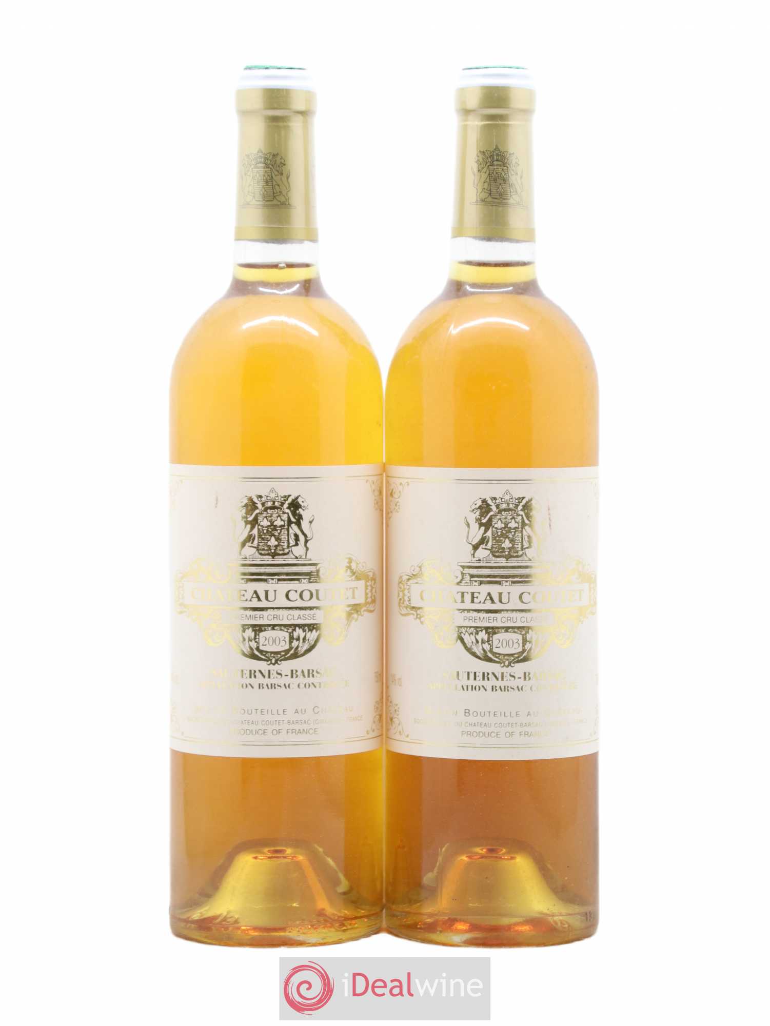 Château Coutet 1er Grand Cru Classé 2003 - Lotto di 2 bottiglie - 0